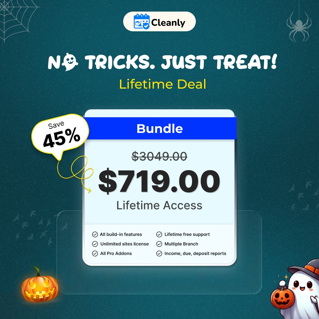 Cleanly Booking - 🚨 No Tricks, Just a Lifetime Treat! 🎃 ... | Facebook