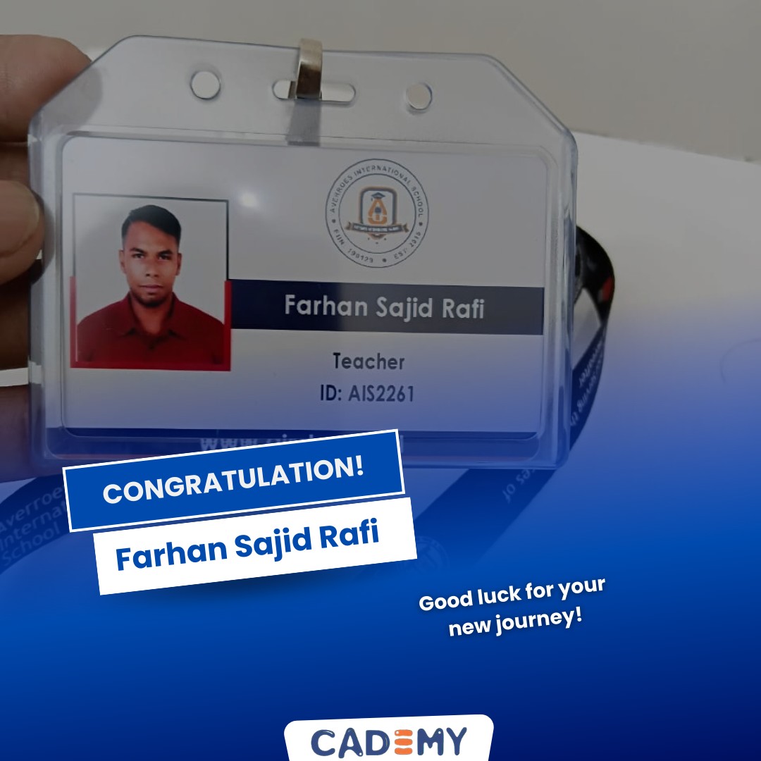 Cademy - We are delighted to share that Farhan Sajid Rafi Sir has been ...