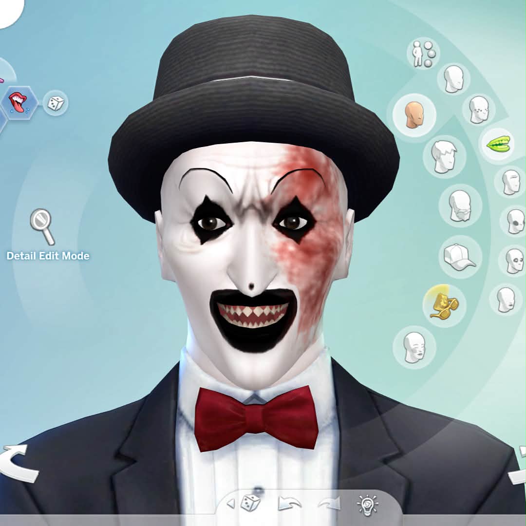 Art the clown hair pin models available