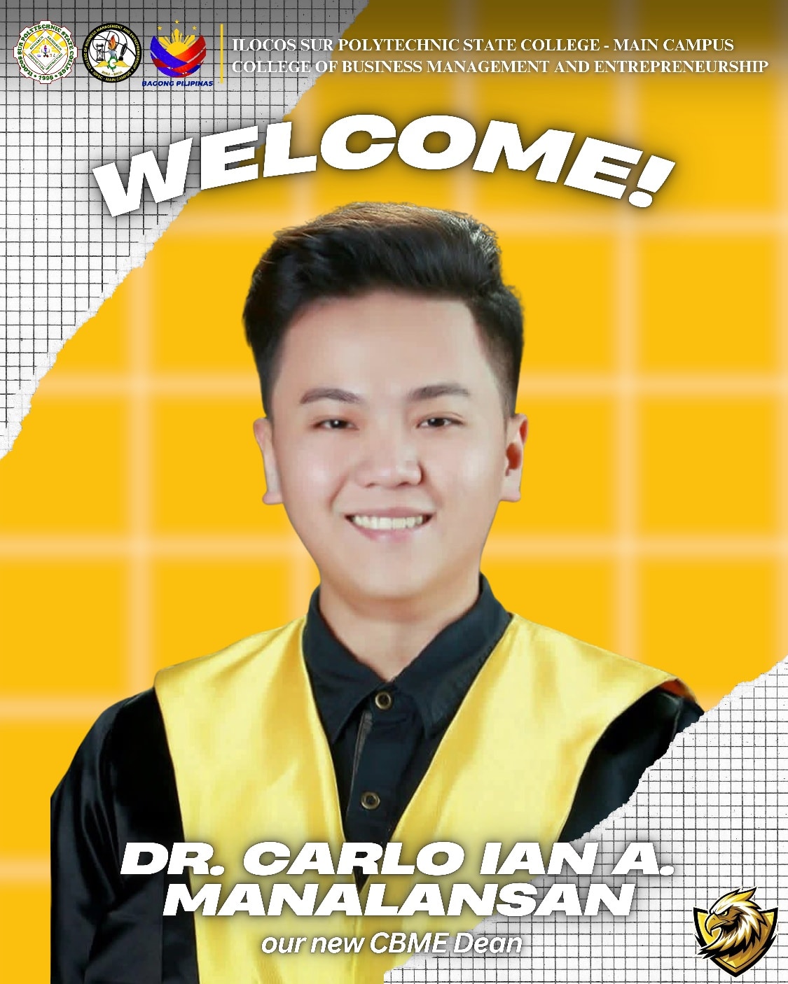 College - A New Chapter of Leadership: Dr. Carlo Ian A. Manalansan Now ...