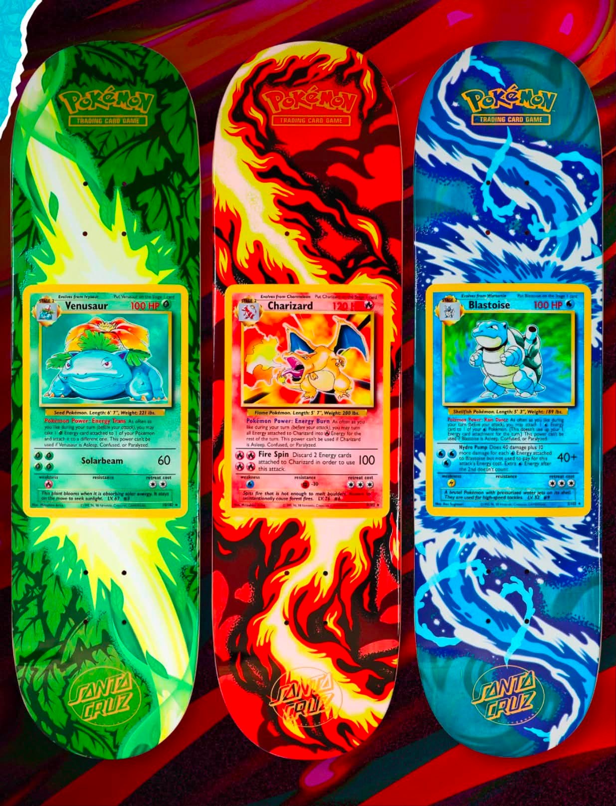 Pokemon x Santa Cruz skateboard decks 30th anniversary Oct 17