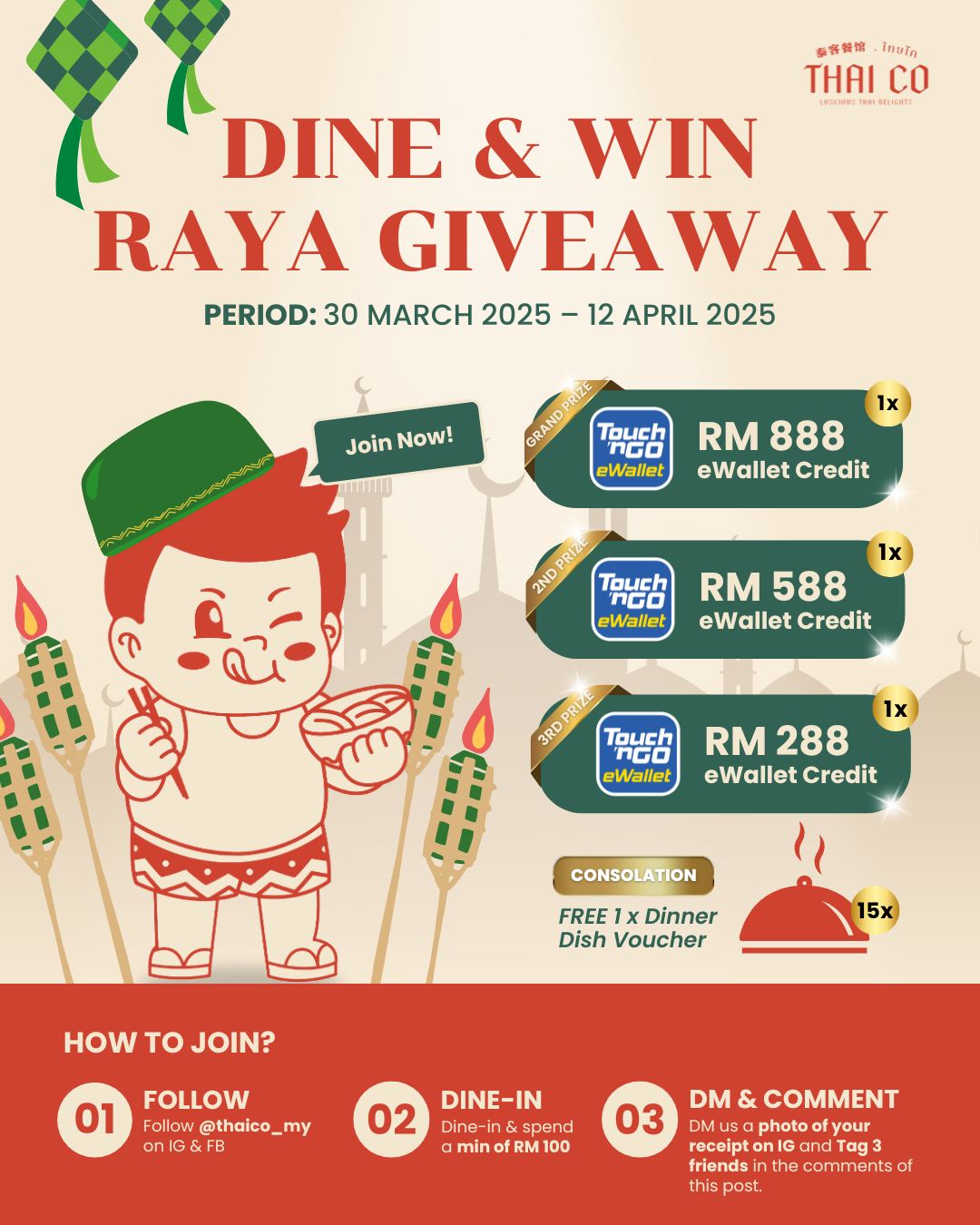 Thai - 🎉 DINE & WIN RAYA GIVEAWAY – WIN UP TO RM888! 🏮 Selamat Hari ...