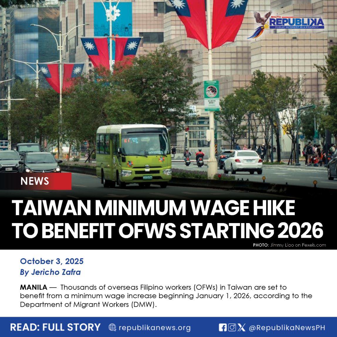 Taiwan’s Ministry of Labor announced... - Republika News PH | Facebook