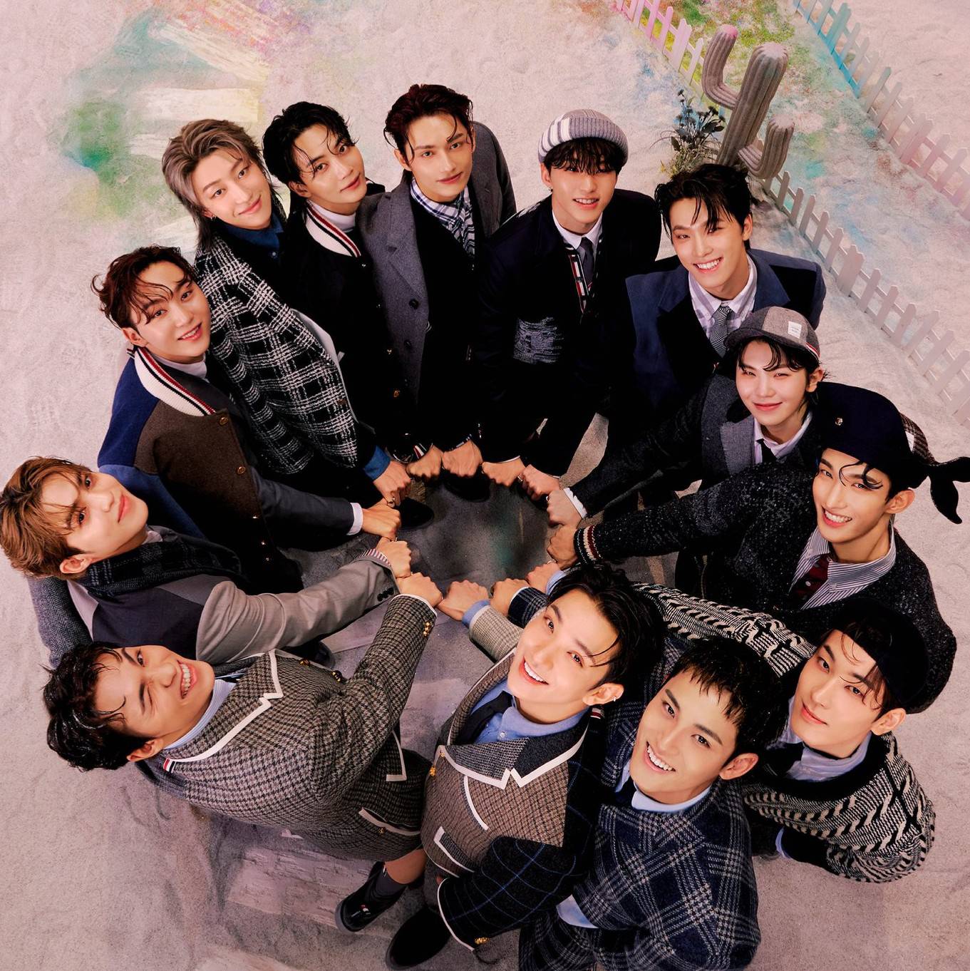 The No. 1 spot goes to SEVENTEEN and its 13 members, with