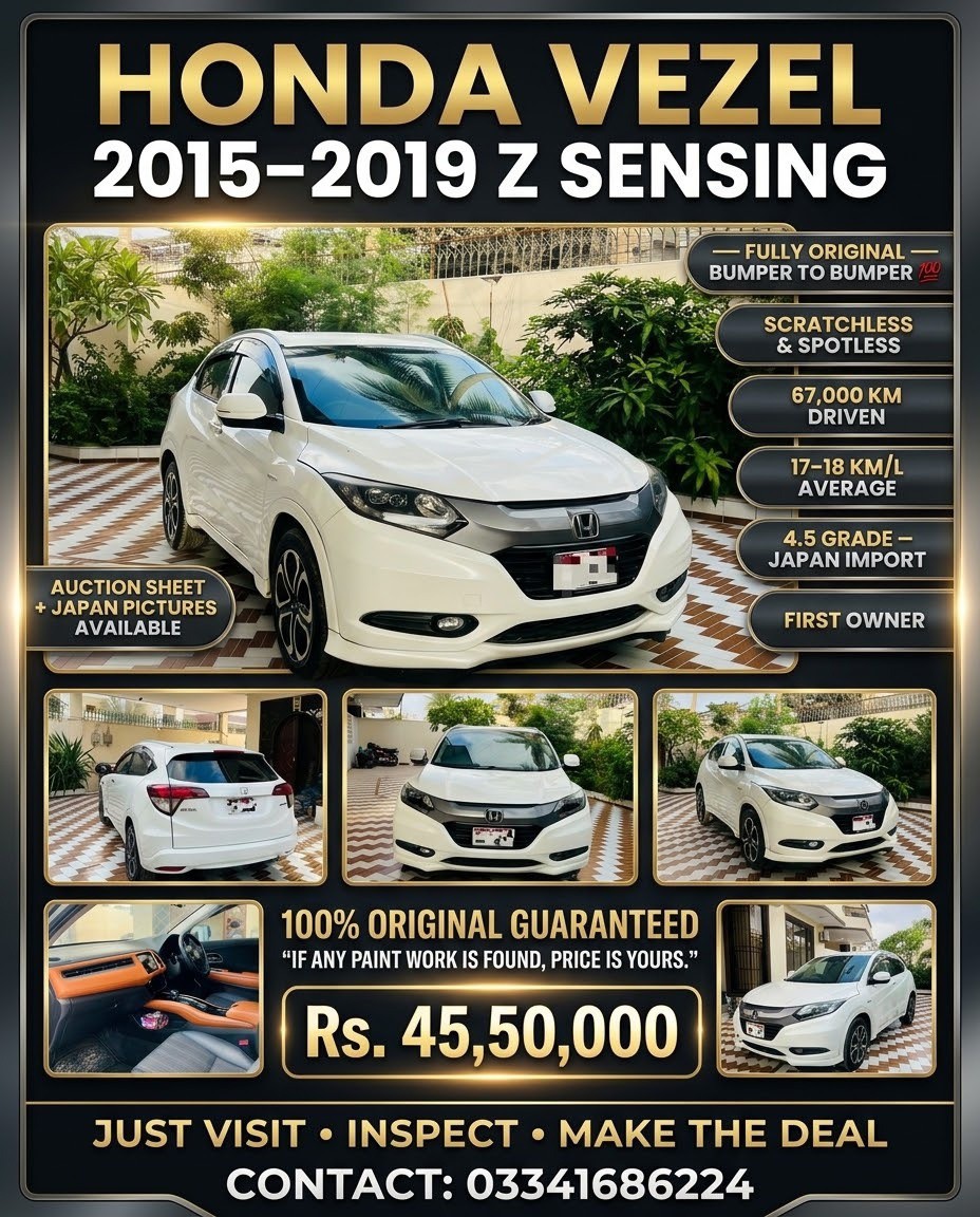 Honda Vezel Z Sensing (2015-19) • 100% Original (Bumper to Bumper