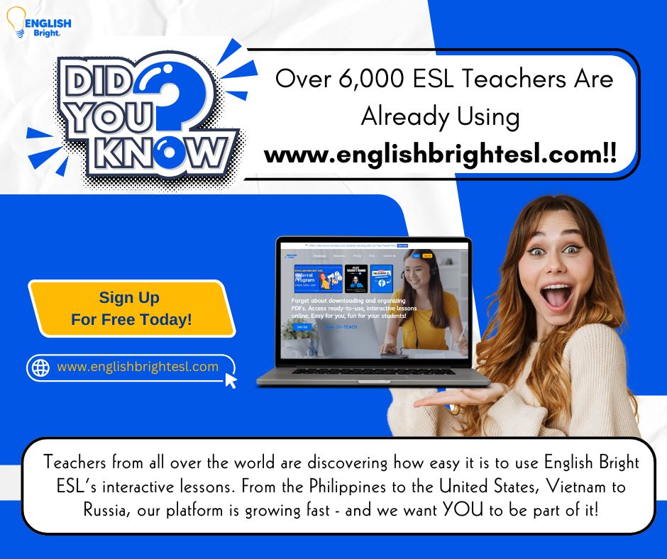 💡 Trusted by over 6,000 ESL... - English Bright ESL | Facebook