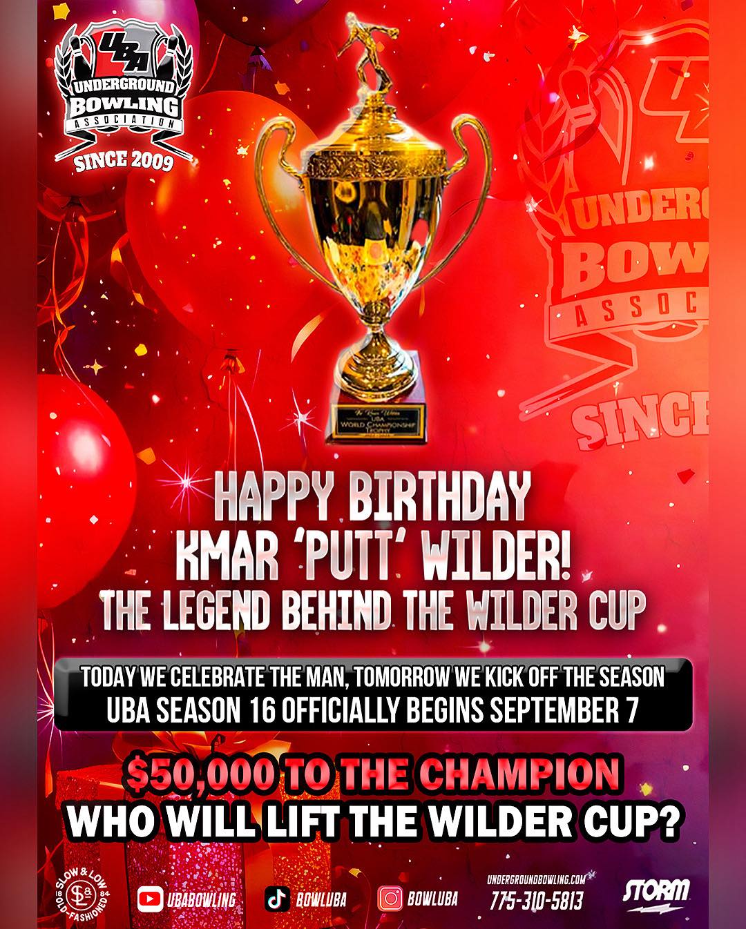 Underground - Happy Birthday to the legend himself — Kmar “Putt” Wilder ...