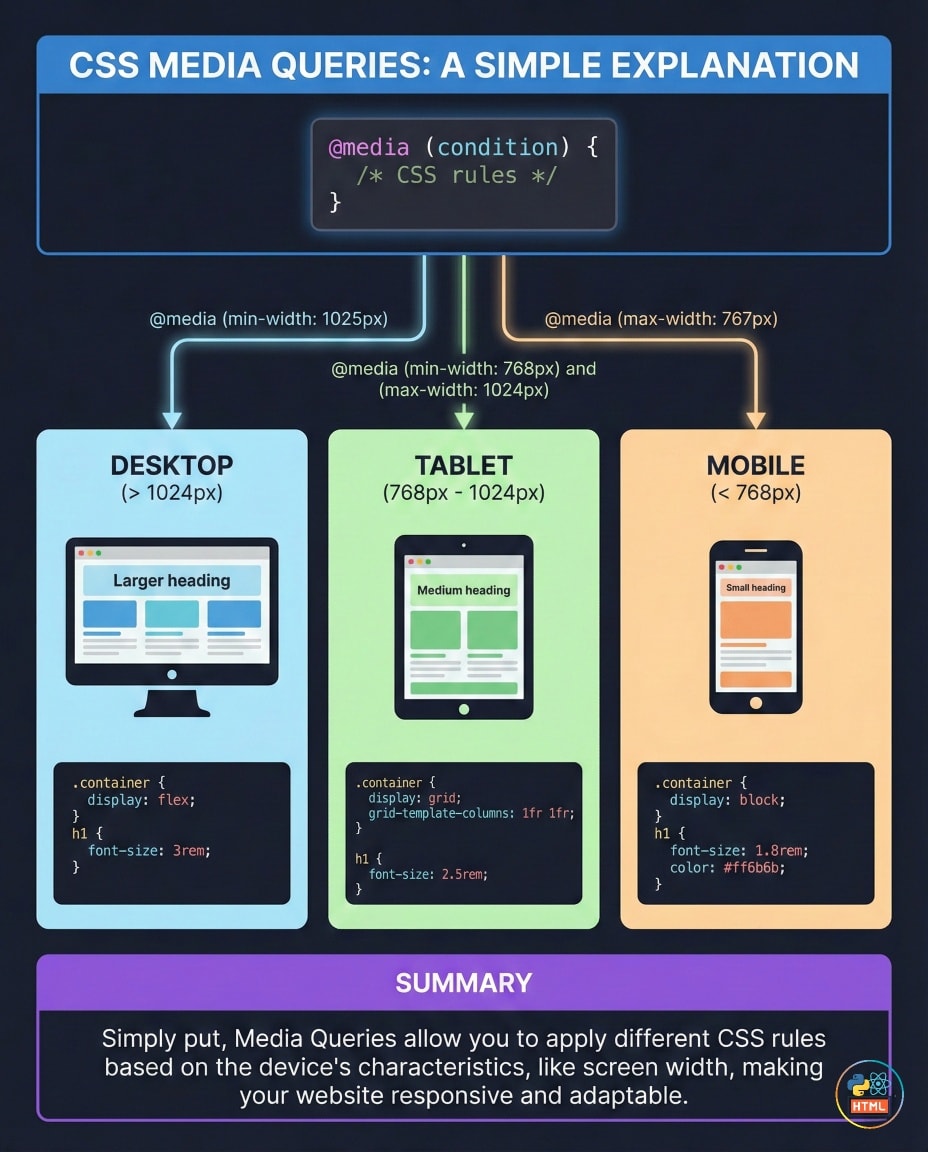 Coding - CSS Media Queries #css #ResponsiveDesign | Facebook
