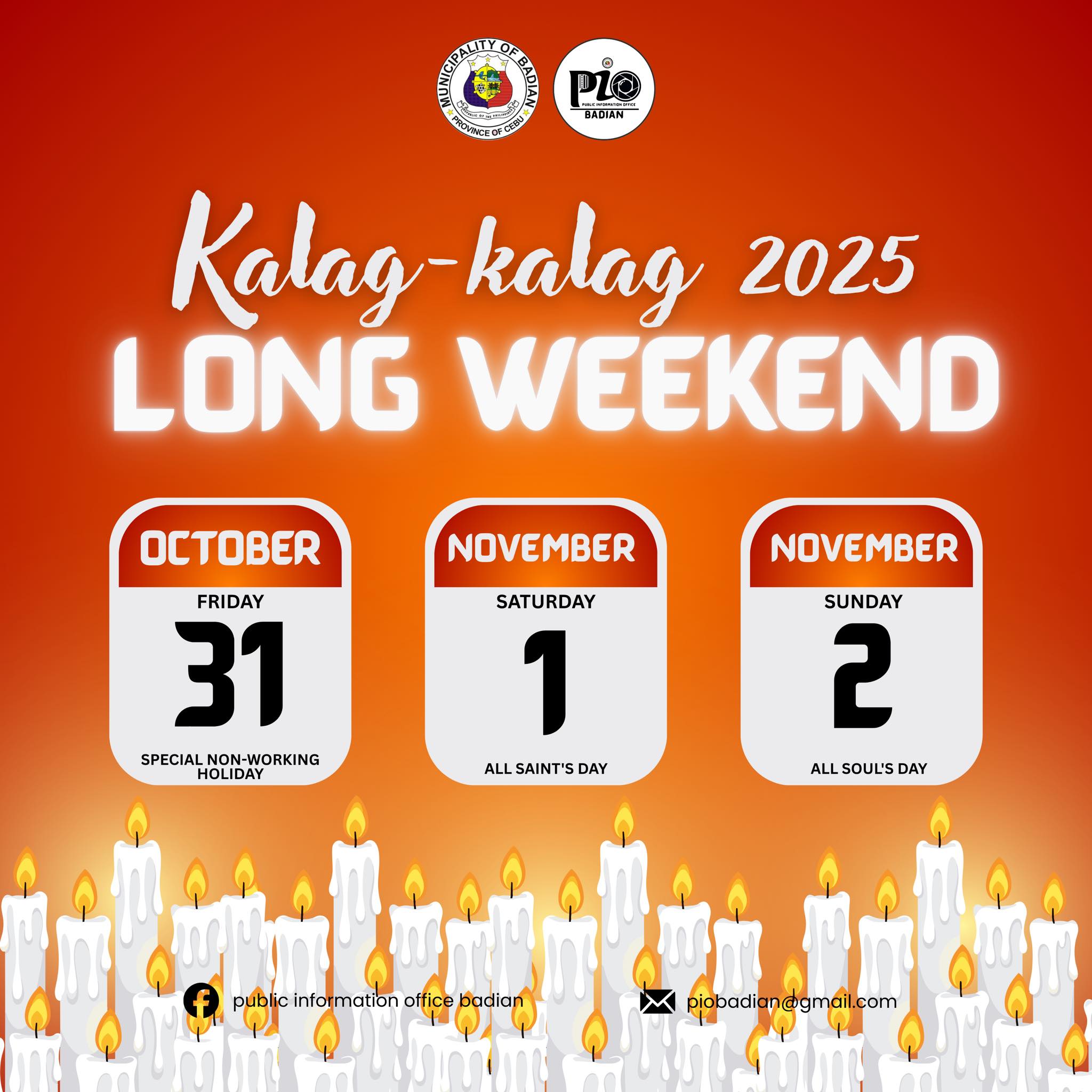 Public - Oct. - Nov. Kalag-Kalag 2025 Long Weekend! There’s no Place ...