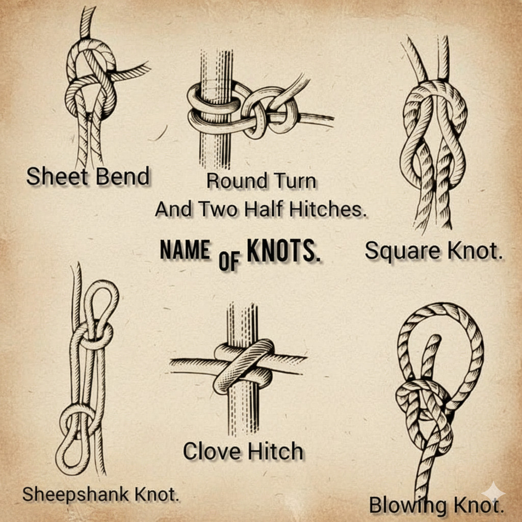 Dede - frequently used node names #Knots #tying #rope #homemade # ...