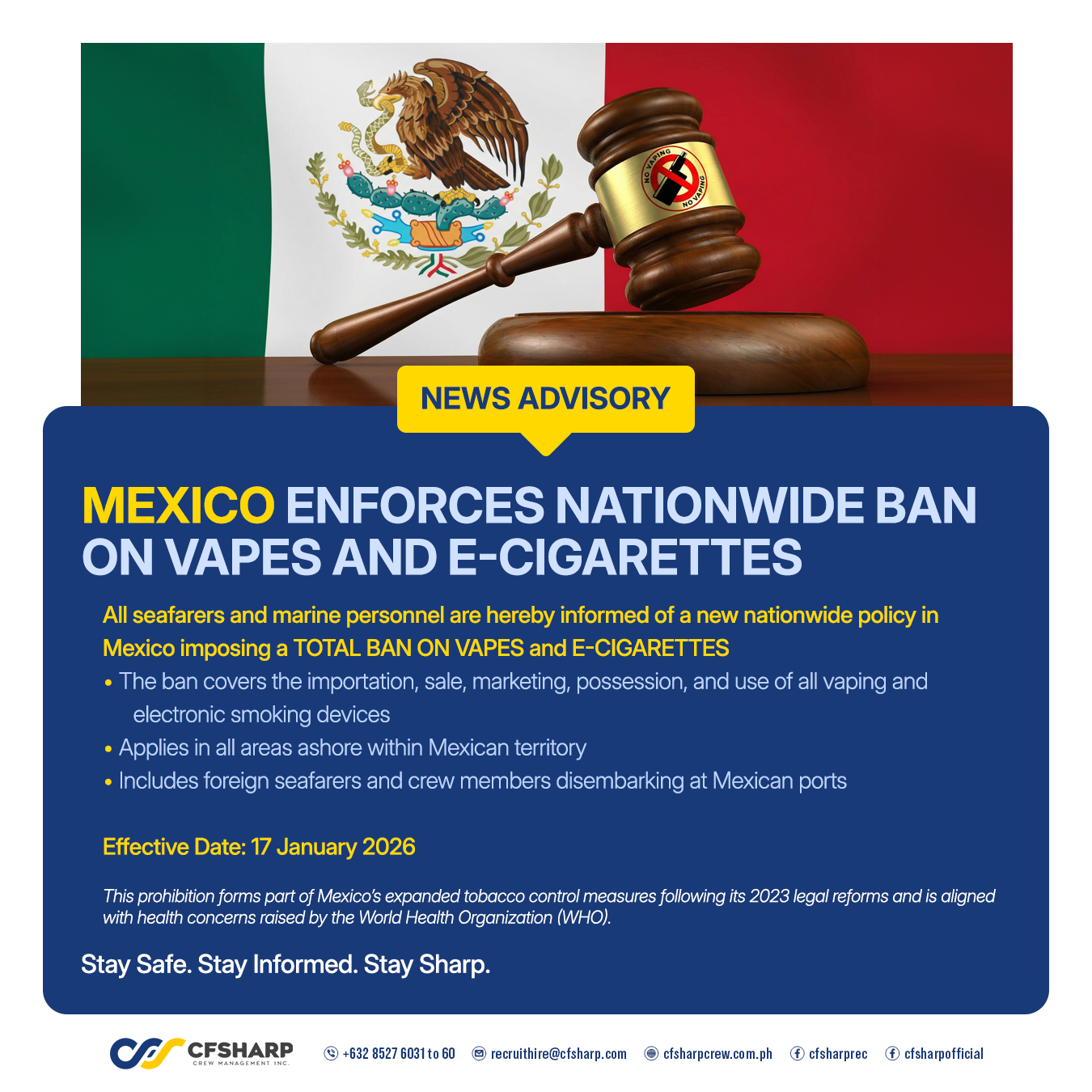 CF - 𝗠𝗘𝗫𝗜𝗖𝗢 𝗘𝗡𝗙𝗢𝗥𝗖𝗘𝗦 𝗡𝗔𝗧𝗜𝗢𝗡𝗪𝗜𝗗𝗘 𝗕𝗔𝗡 𝗢𝗡 𝗩𝗔𝗣𝗘𝗦 𝗔𝗡𝗗 𝗘-𝗖𝗜𝗚𝗔𝗥𝗘𝗧𝗧𝗘𝗦 🚨 ...
