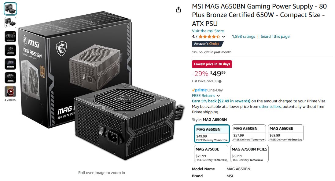 What power supply is suggested for Ryzen 7 5700X with RTX 3070?