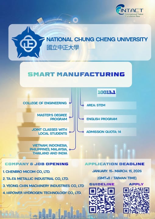 🤖 CHƯƠNG TRÌNH INTENSE TẠI... - Taiwan Scholarship Hunting | Facebook