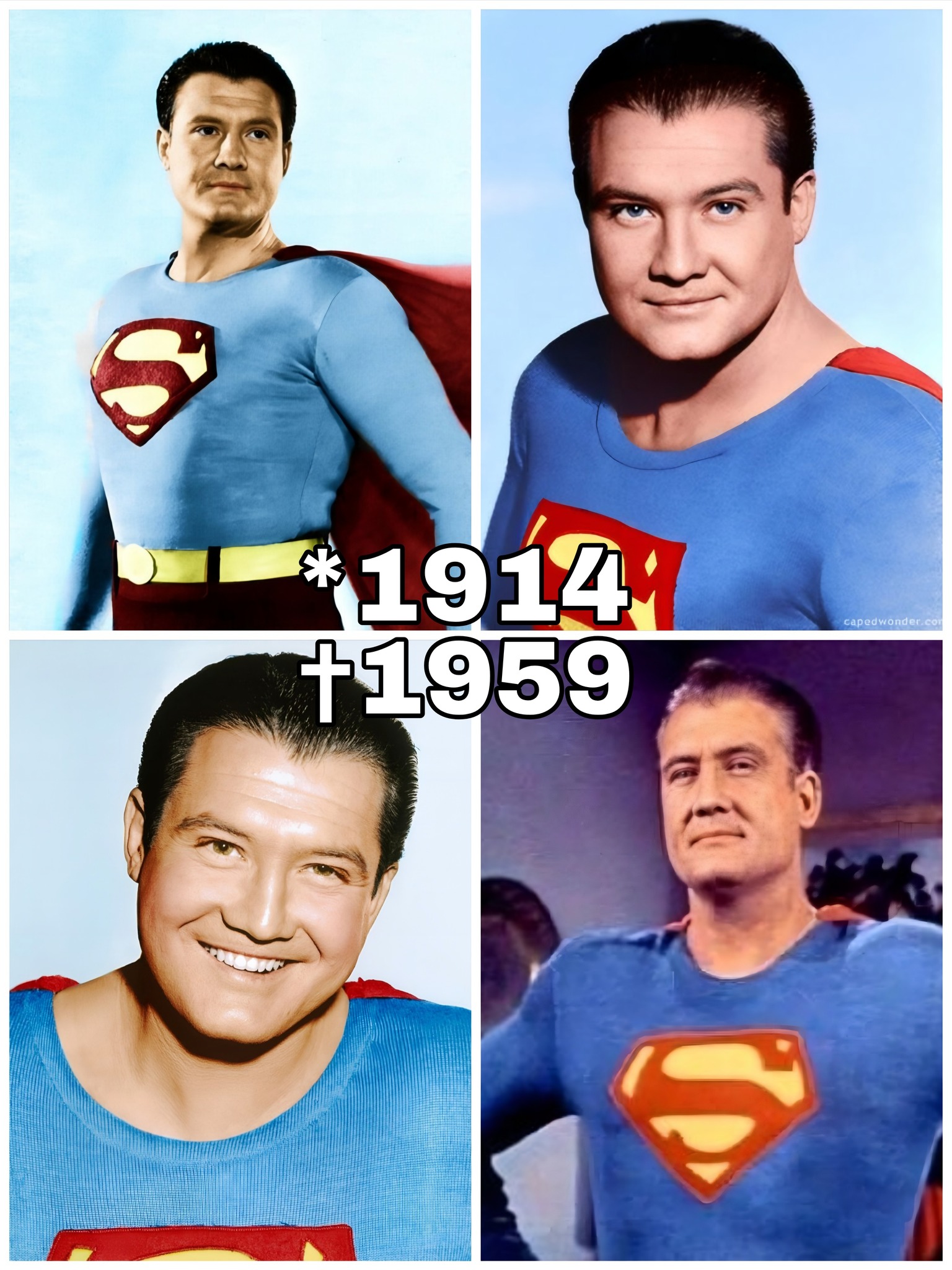 Behind - Portrayed by George Reeves, this early Superman brought the ...