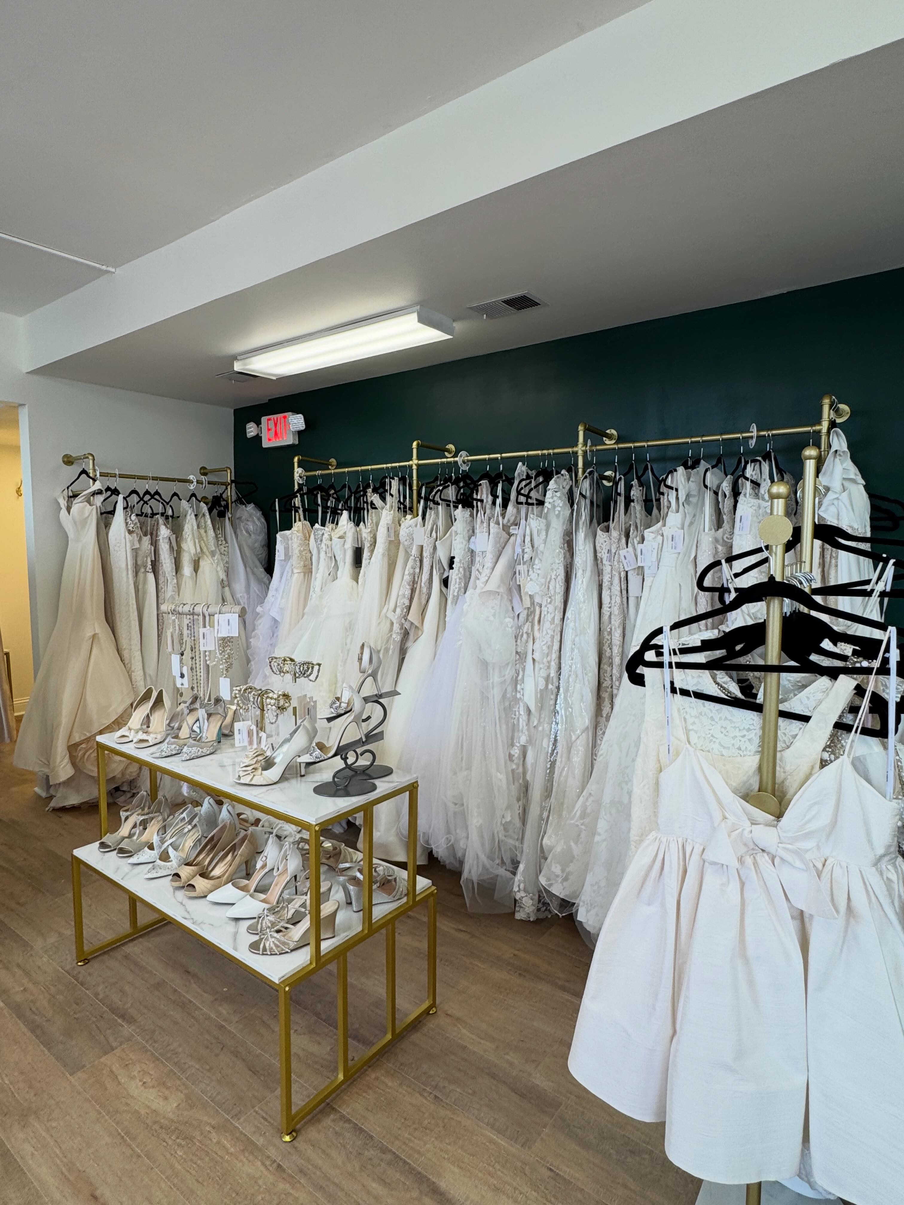 department stores for bridesmaid dresses Bridal gowns and at The Ever After Exchange bundle_discount Black Louis Vuitton Dress Color:White Cream Oak
