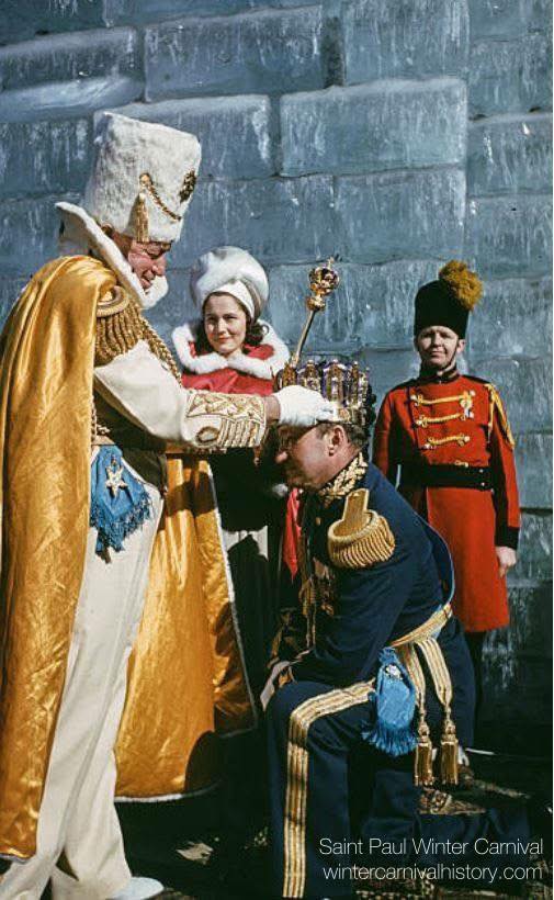 Winter - 1954 Royal Family knighting Sandy C . On the back of one of ...