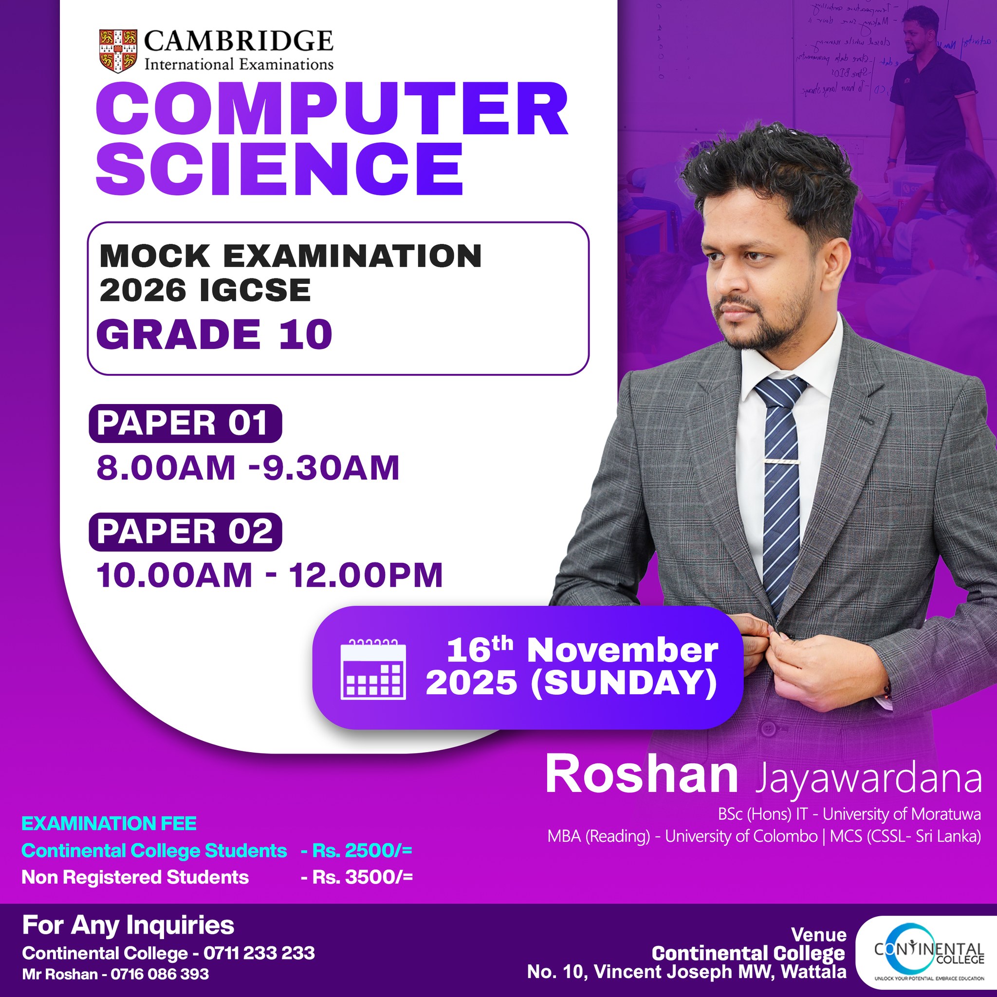 Roshan - Computer Science - Cambridge MOCK EXAMINATION - 2026 IGCSE ...
