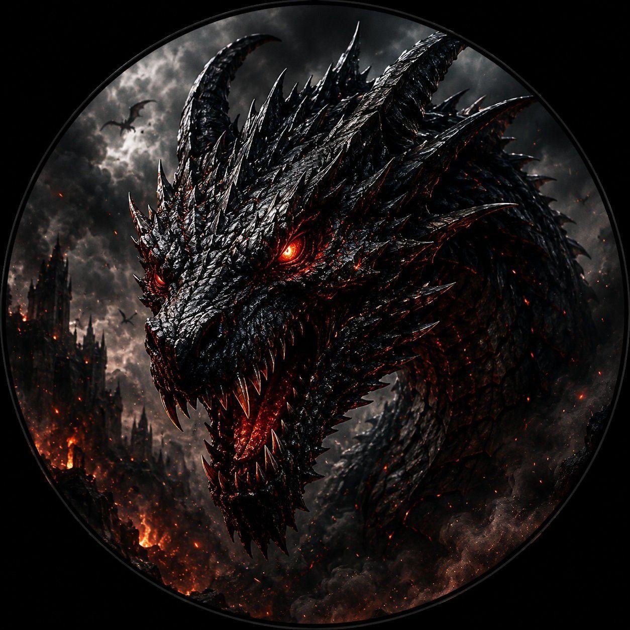 “The dragon gently puts her baby and the little human to sleep. 🐉 ️👶” # ...
