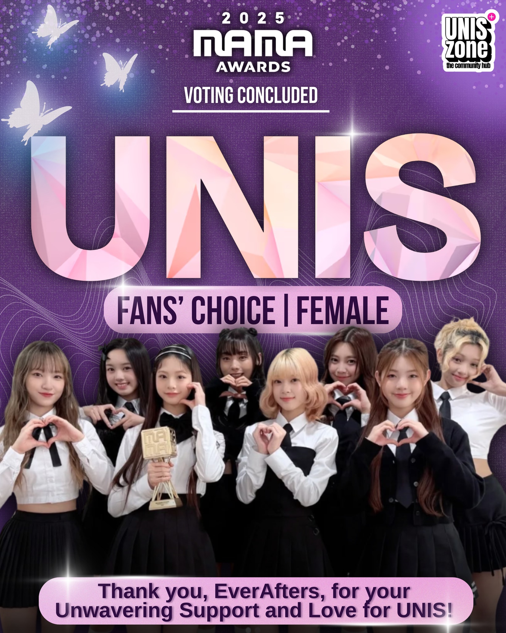 UNISZone - MAMA2025 Fans Choice voting has officially concluded. 💜 ...