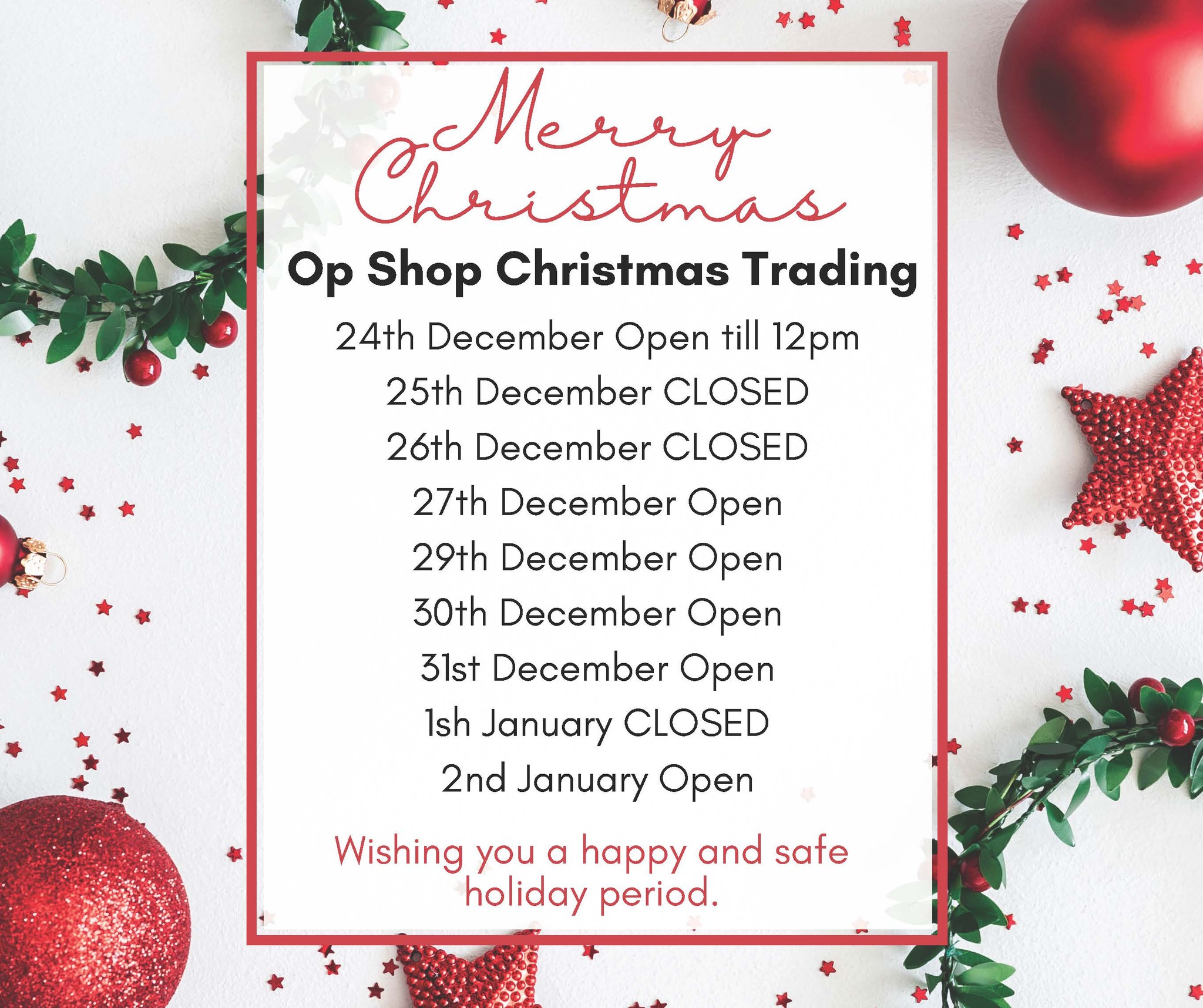 As the festive season approaches,... - Neighbours Aid Warwick | Facebook