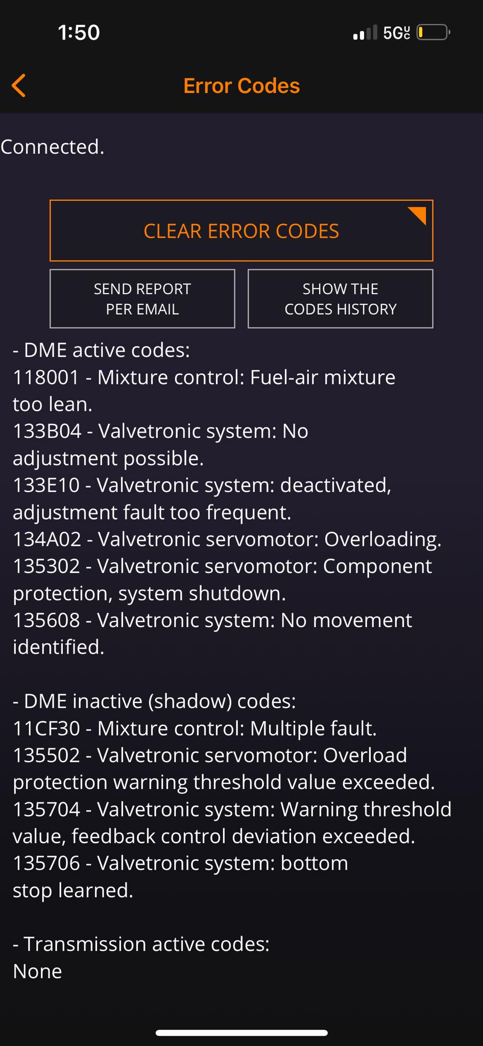 What to do about BMW N55 Valvetronic system error codes?