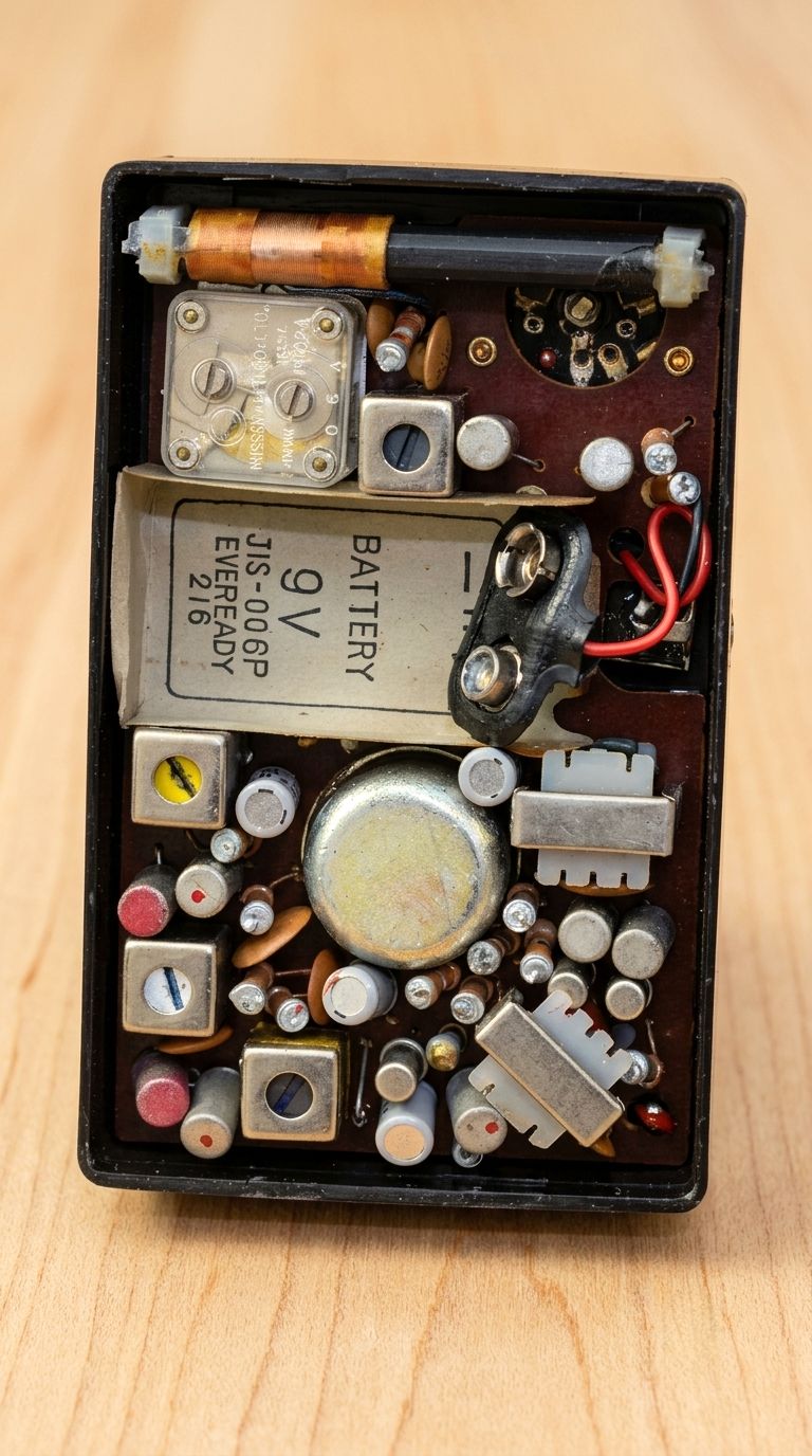 Spica transistor radio ST-600 with circuit diagram