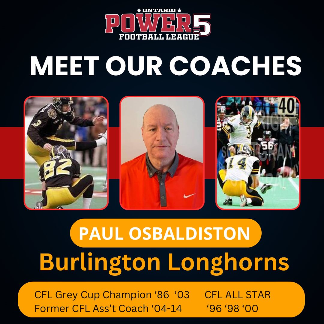 Introducing our Head... - Ontario Power 5 Football League | Facebook