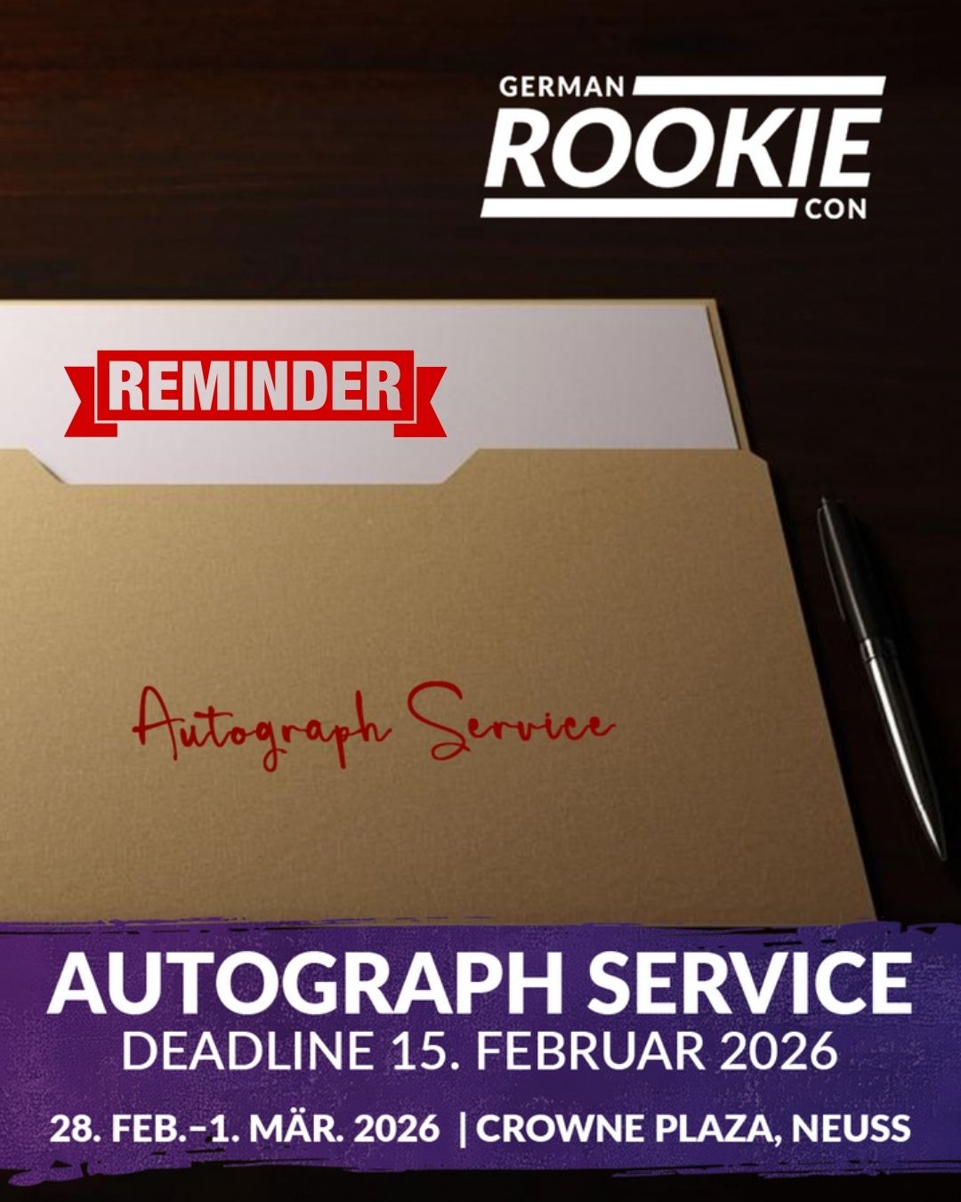 German - REMINDER: AUTOGRAMMSERVICE – BESTELLDEADLINE: 15. Februar 2026 ...