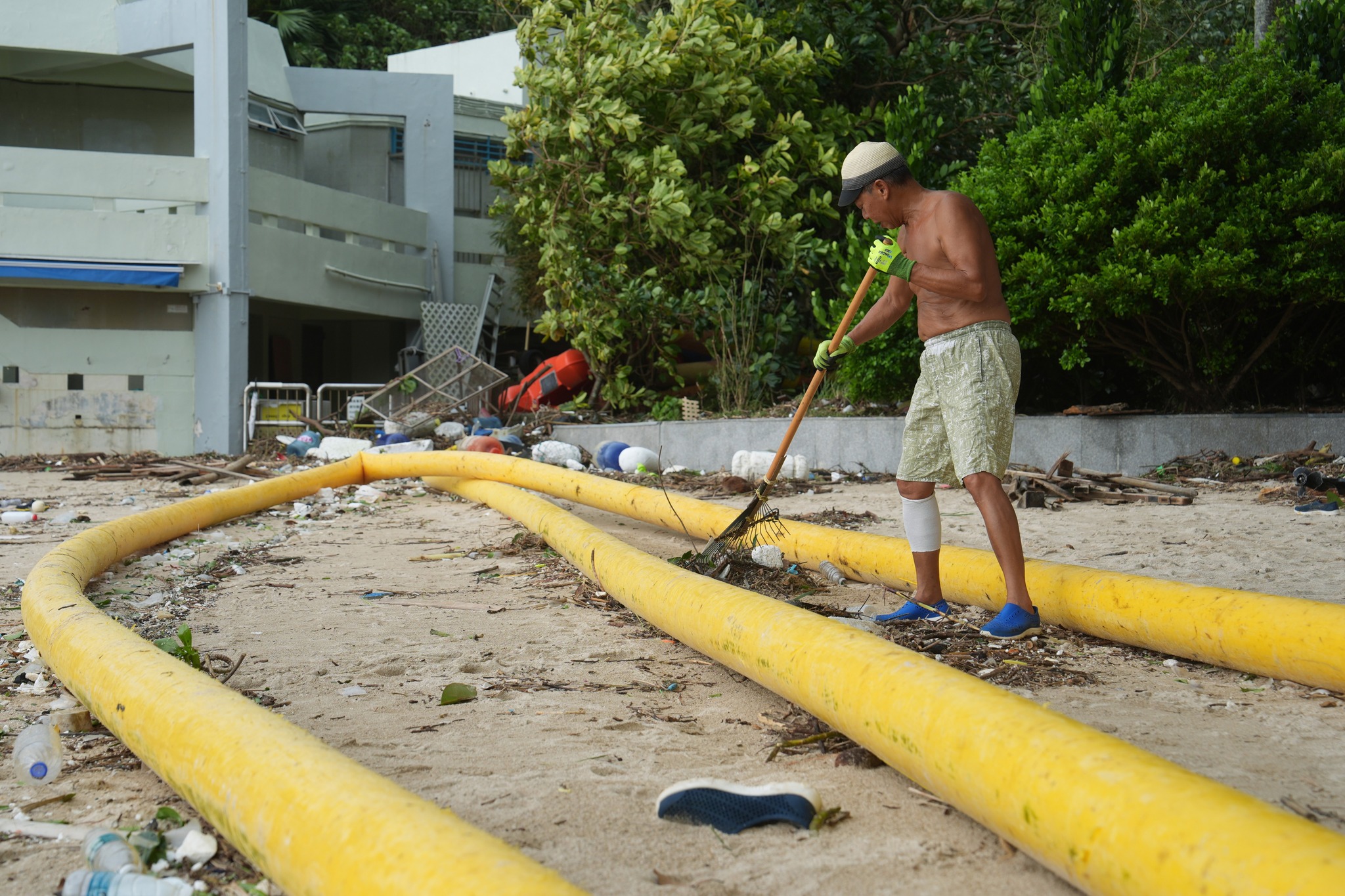 SCMP - Parts of the shark net were destroyed by Super Typhoon Ragasa ...