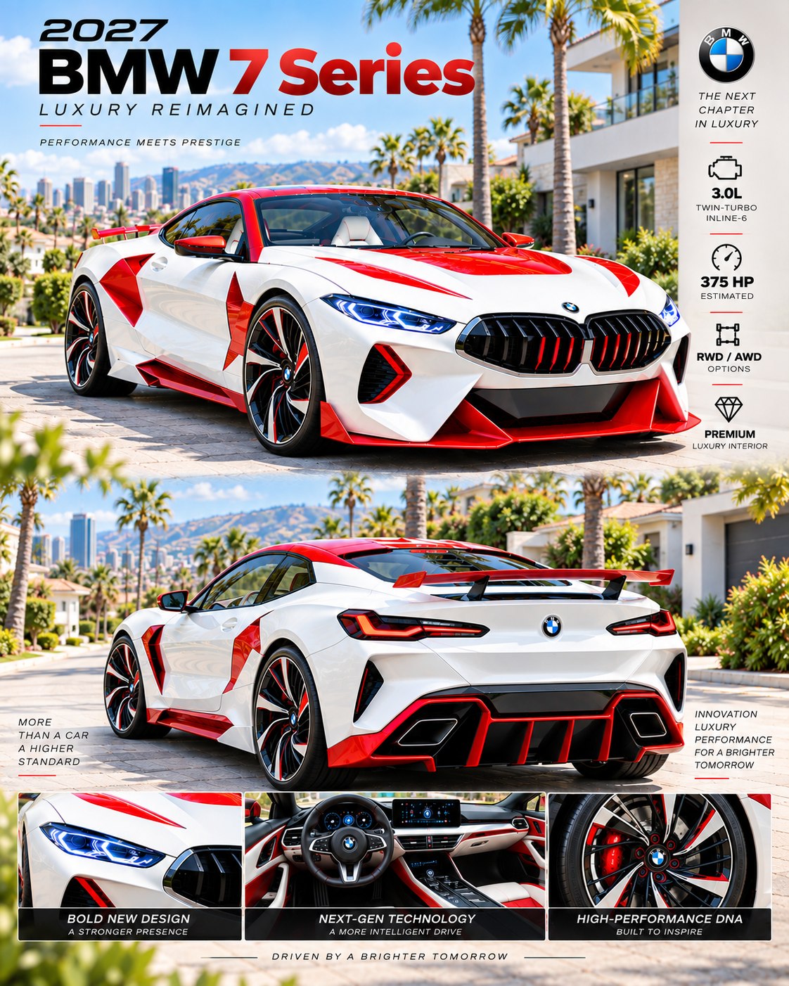 The red-and-white BMW combo is absolutely WILD. It's classy enough