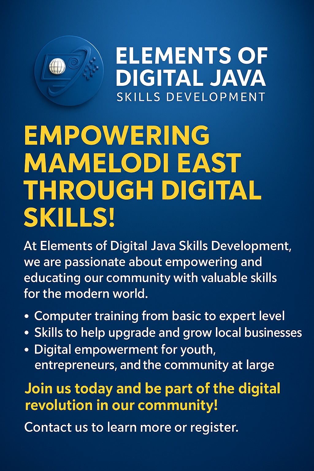 🌟 Empowering... - Elements of Digital Java Skills Development | Facebook