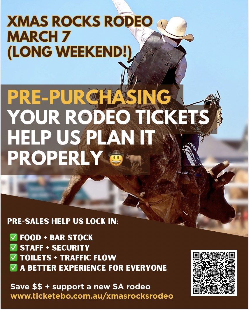 🚨 Rodeo fans — this one... - Xmas Rocks Rodeo - Willalooka | Facebook