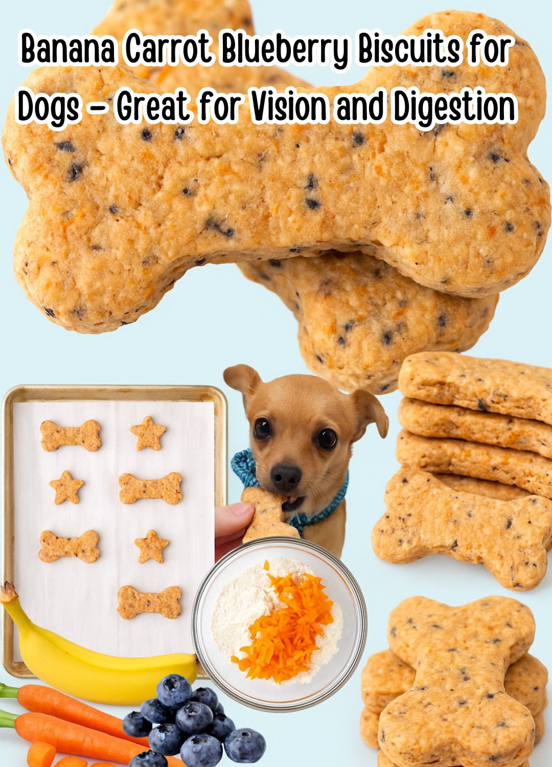 Picture of Mydogrecipe - Banana Carrot Blueberry Biscuits for Dogs – Great for ...