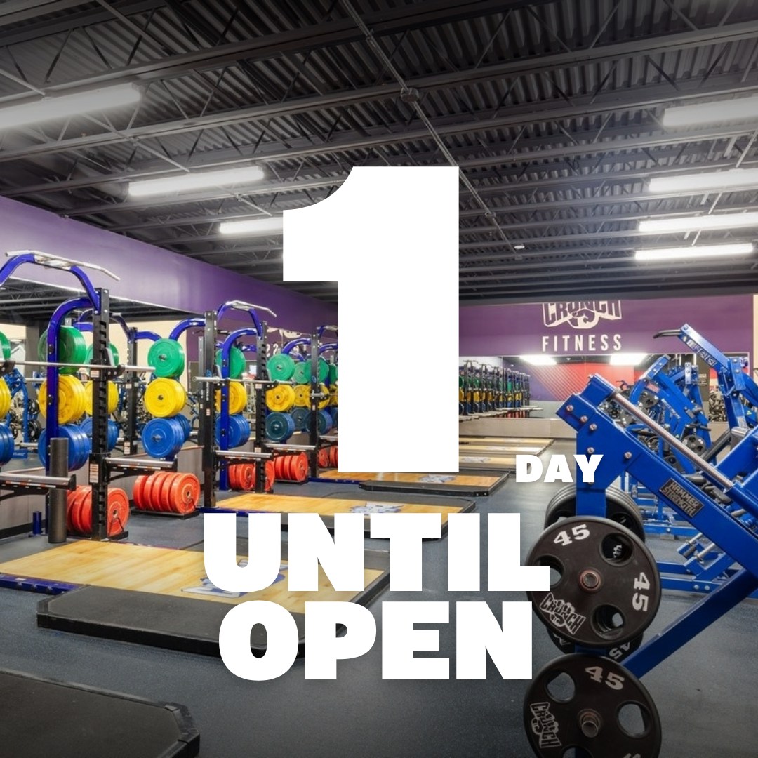 Crunch - One. More. Sleep! 🤩 Tomorrow, Crunch University Plaza ...