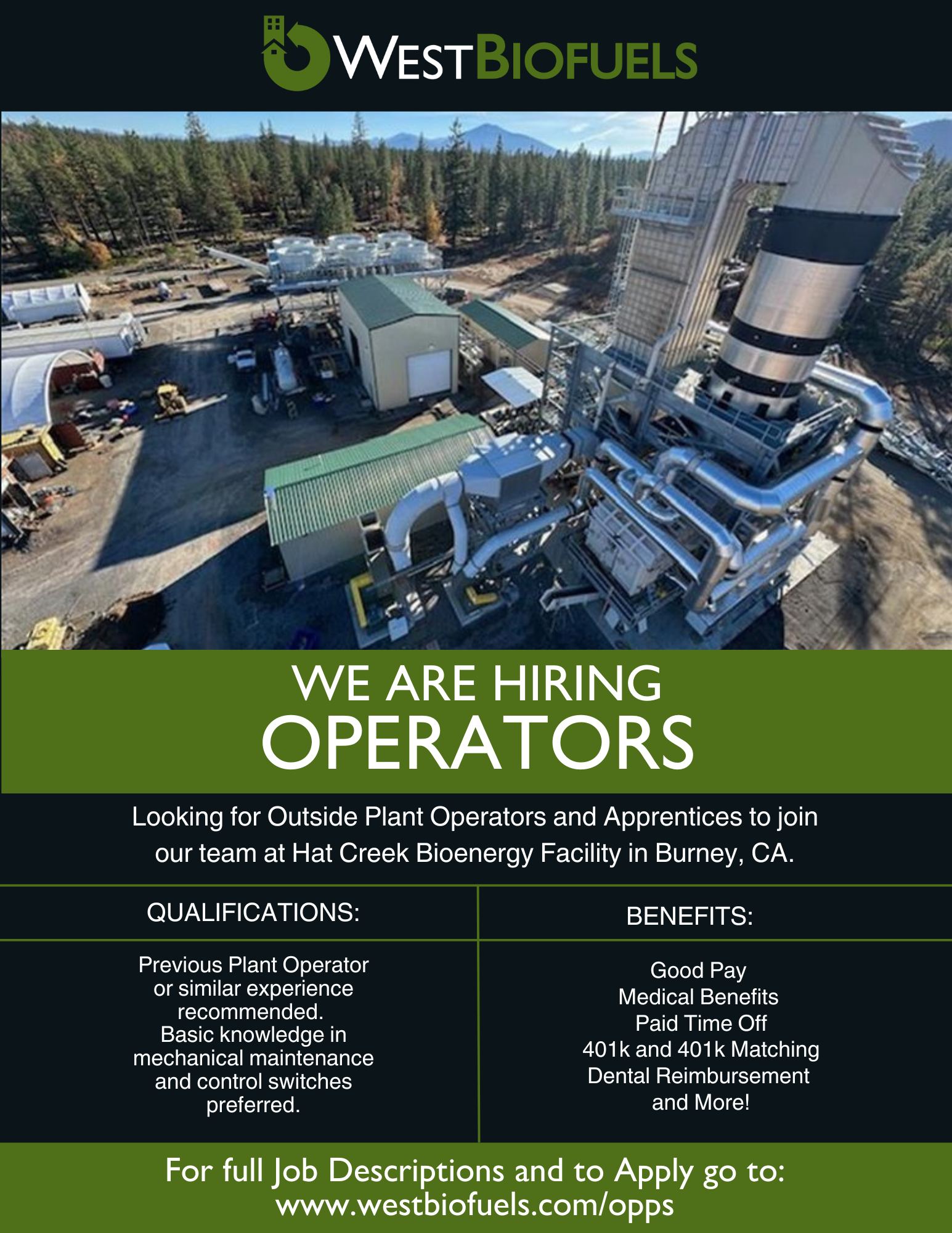 West Biofuels - Hat Creek Bioenergy | Burney CA