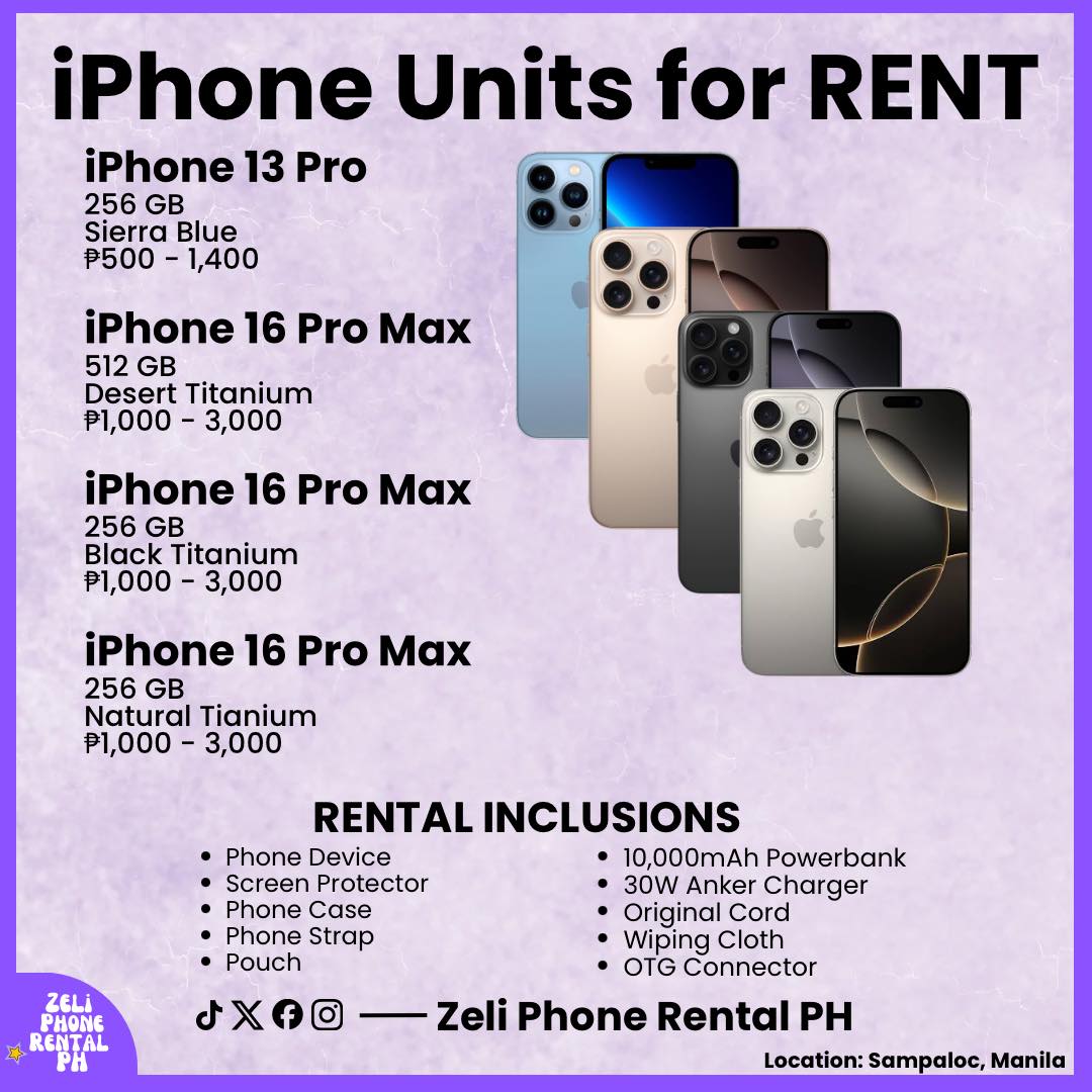 iPhone Units for RENT Perfect... - Zeli Phone Rental PH | Facebook