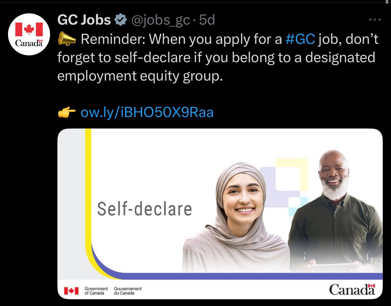 Mario4thenorth - I read this as the government of Canada is encouraging ...