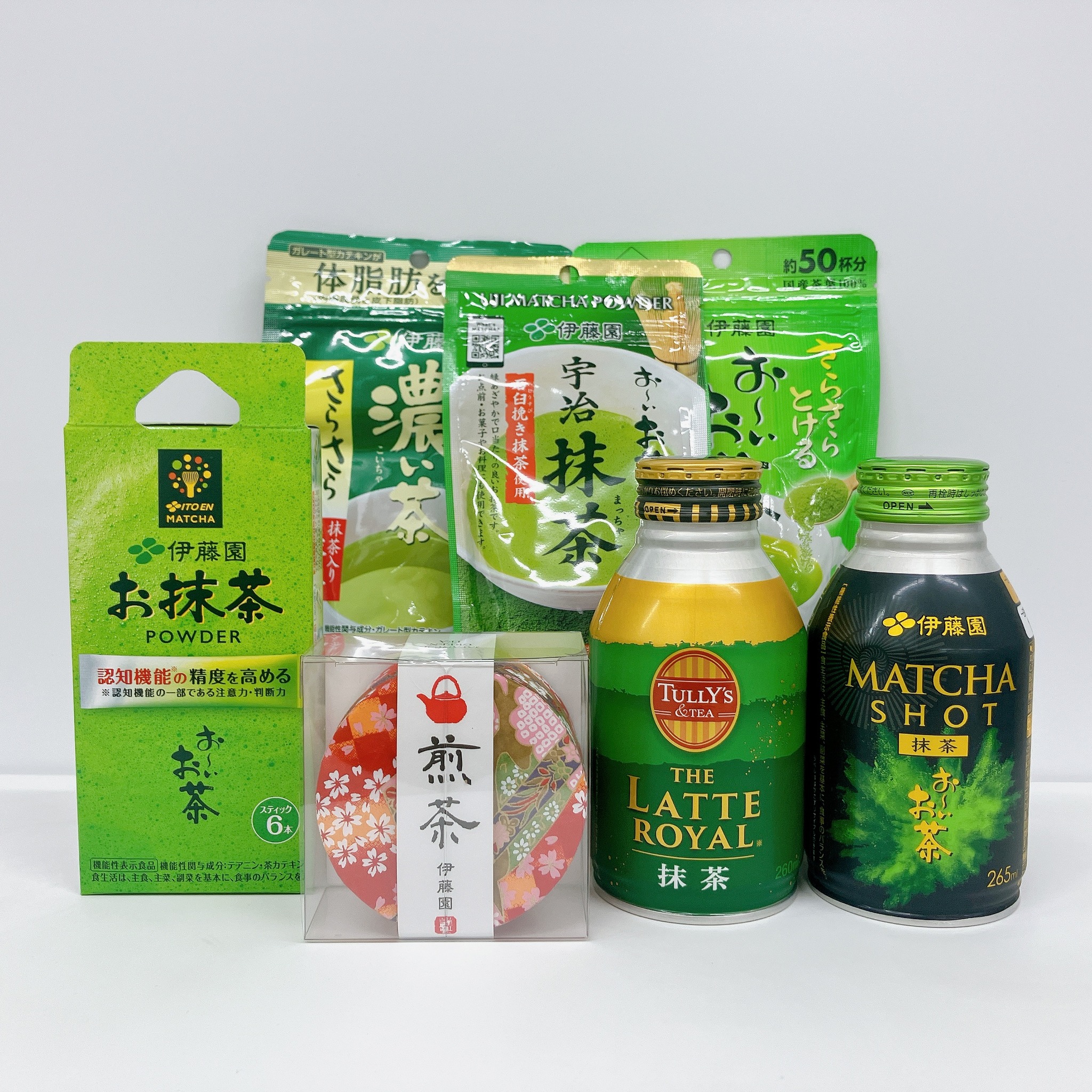 Green Tea Variety in a Vending Machine】 A green tea vending