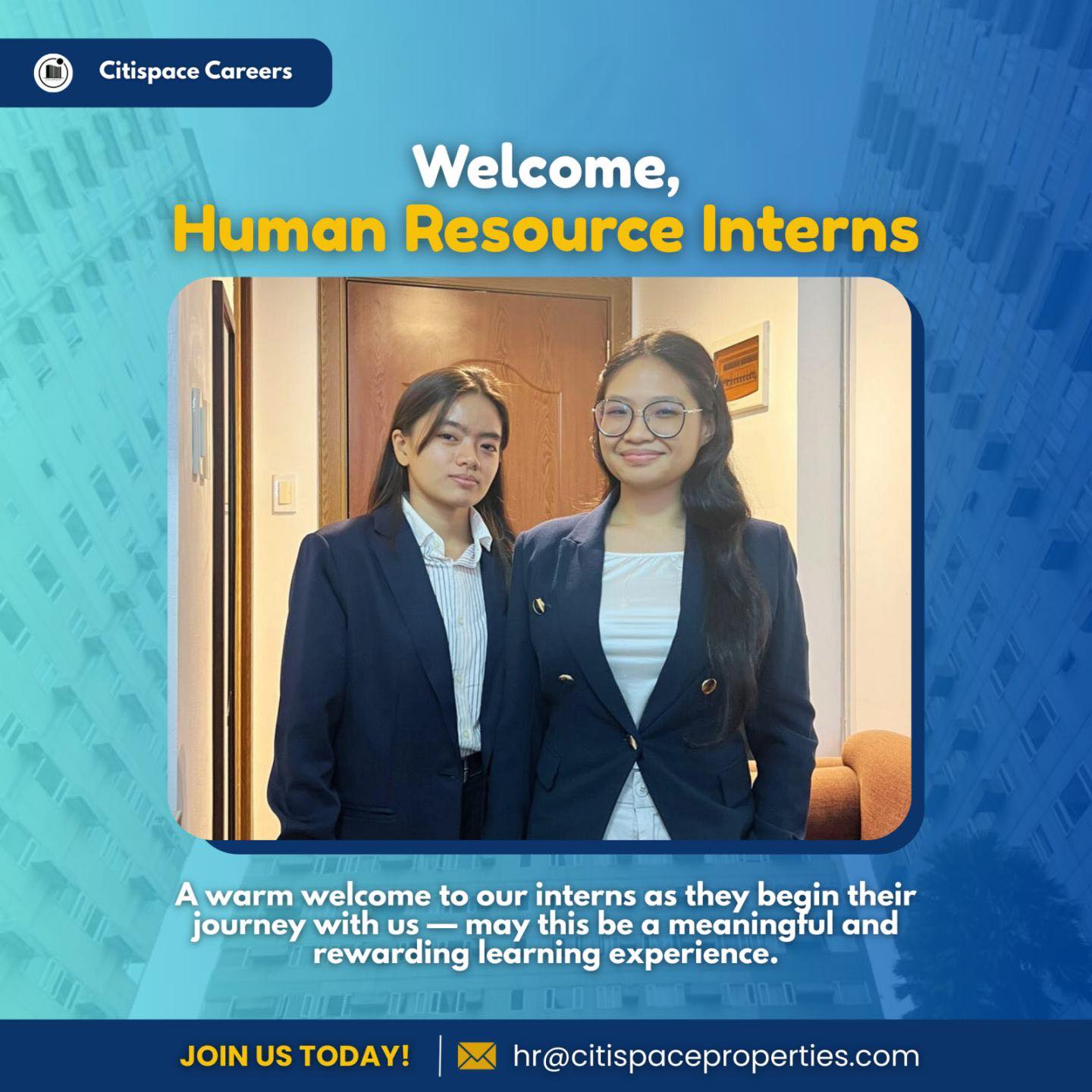 We’re excited to welcome interns from... - Citispace Careers | Facebook