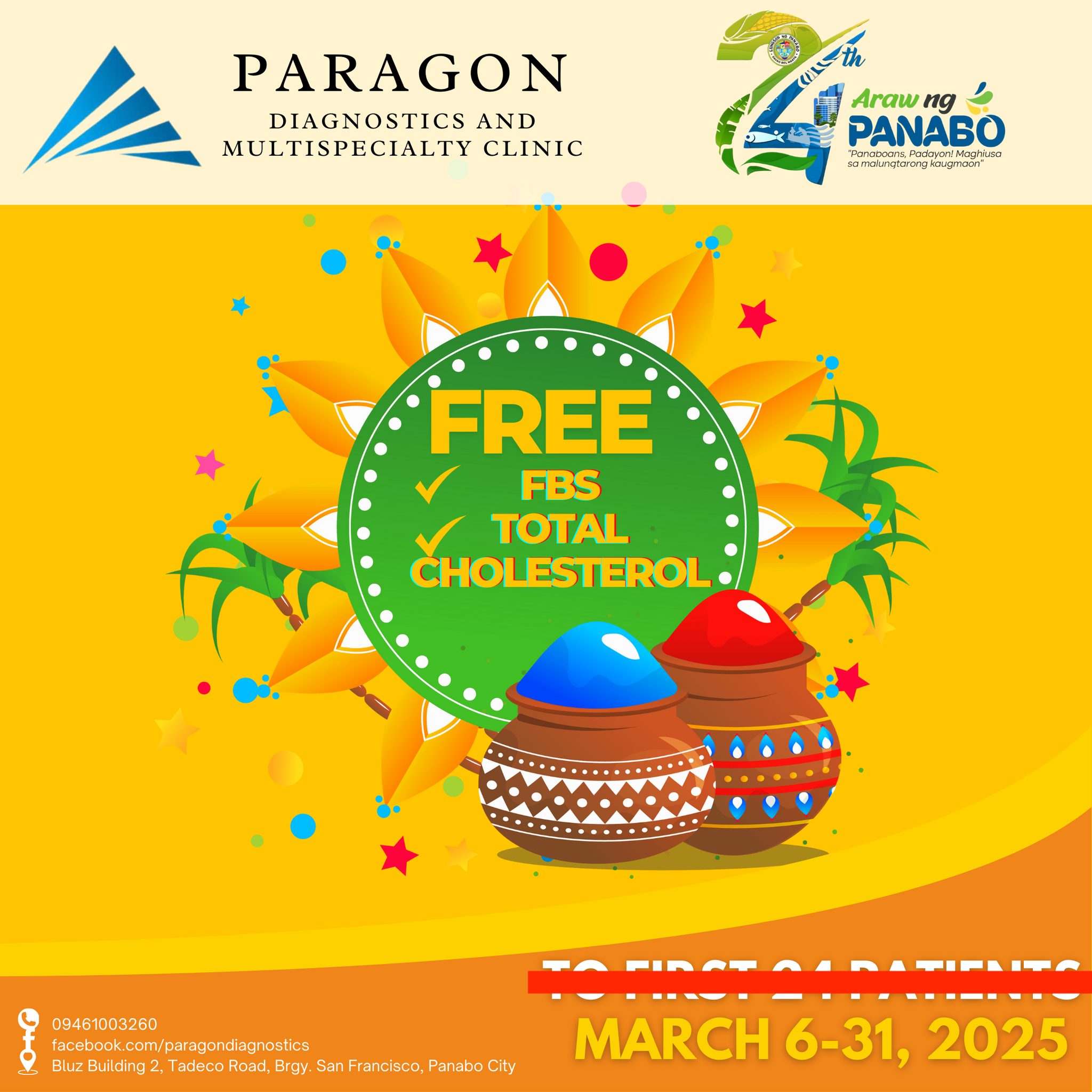 Paragon - ‼️FREE FBS AND TOTAL CHOLESTEROL‼️ We have since extended our ...