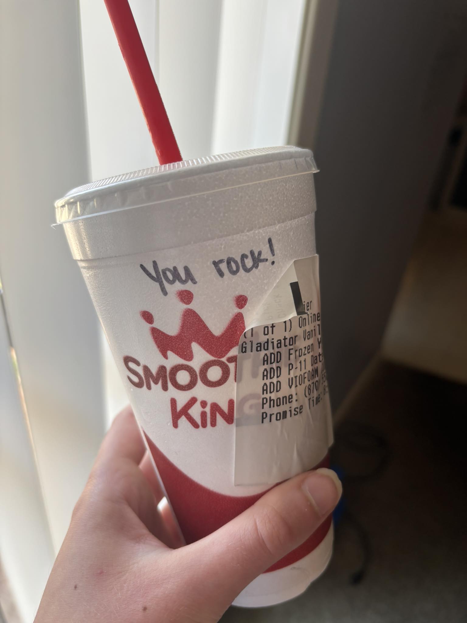Delicious Gladiator vanilla smoothie at Smoothie King in Jonesboro