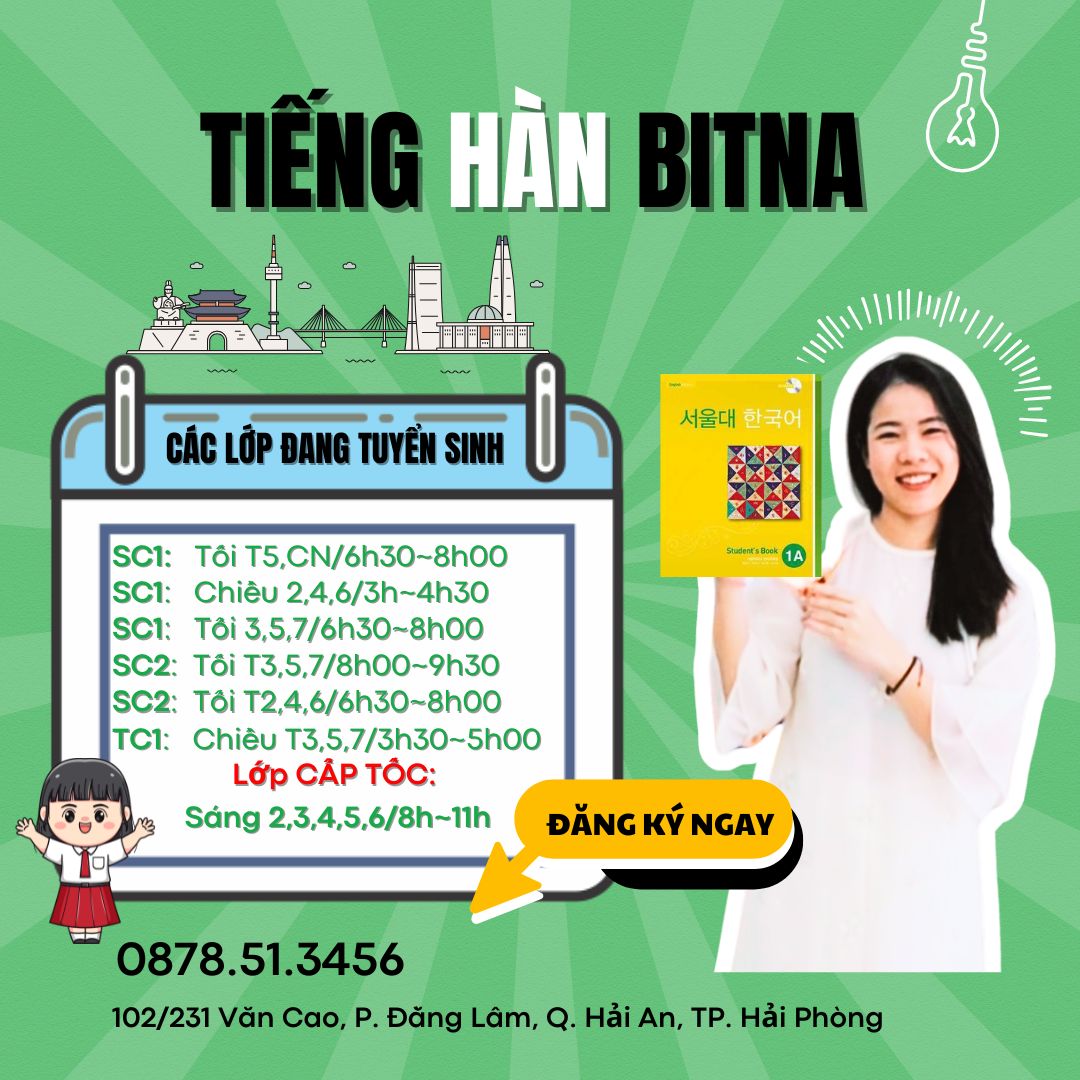 📢 TUYỂN SINH LỚP TIẾNG HÀN... - BITNA - Du học Quốc tế Bitna | Facebook