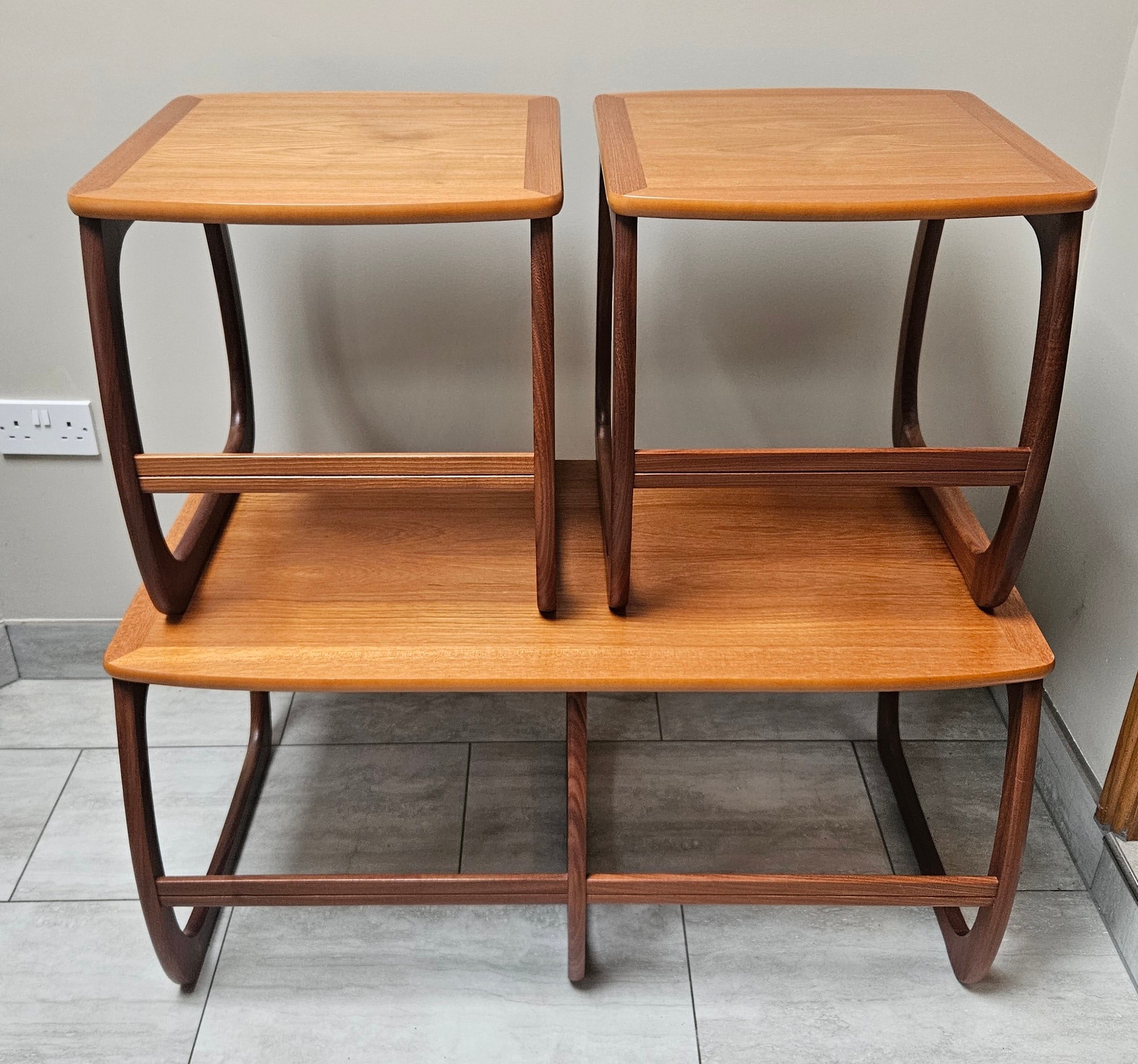 1970's solid teak nest of tables by O'Donnell of Ireland Nests of
