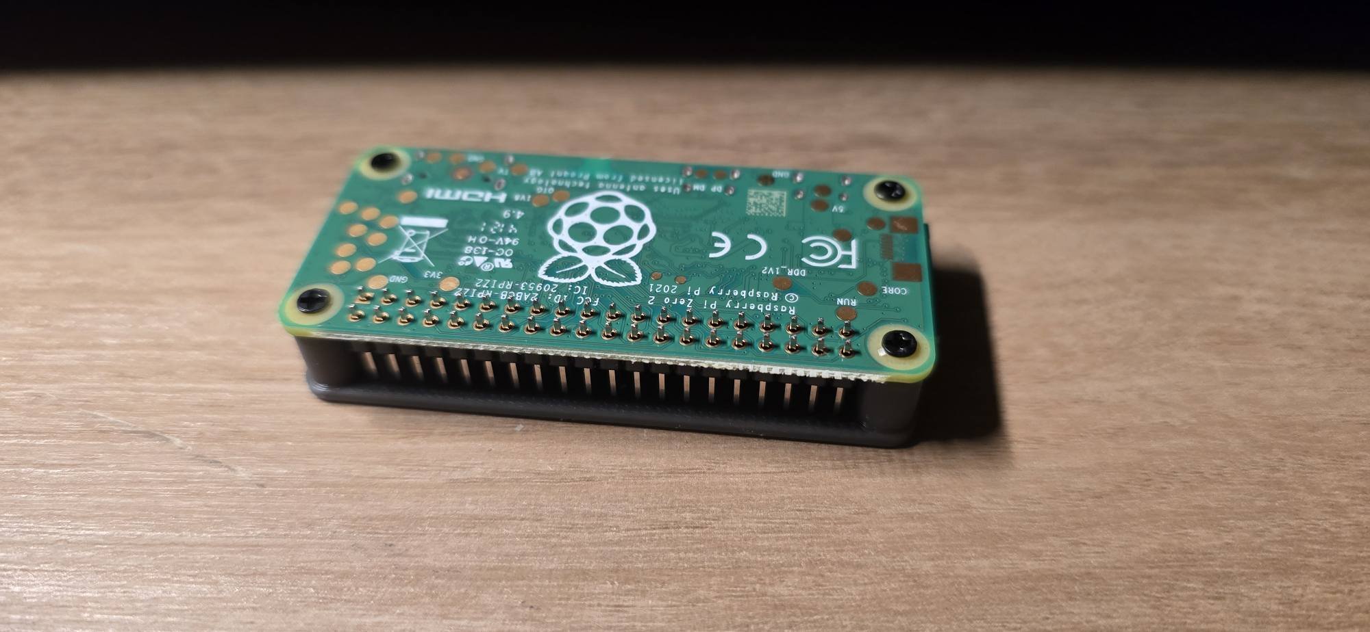 3D printed GPIO header jig for Raspberry Pi 0 soldering