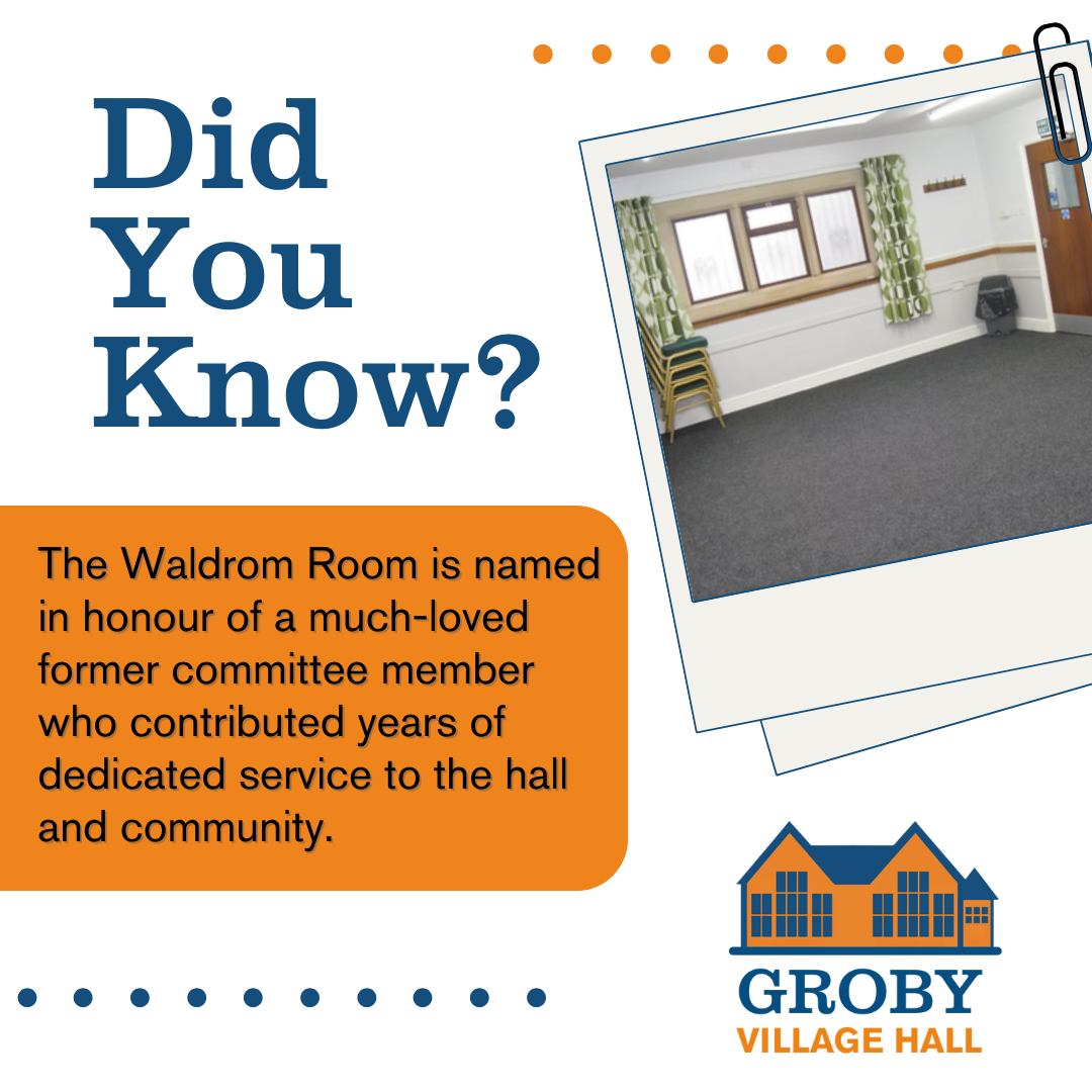 🏛️ Did You Know? The Waldrom Room at... - Groby Village Hall | Facebook