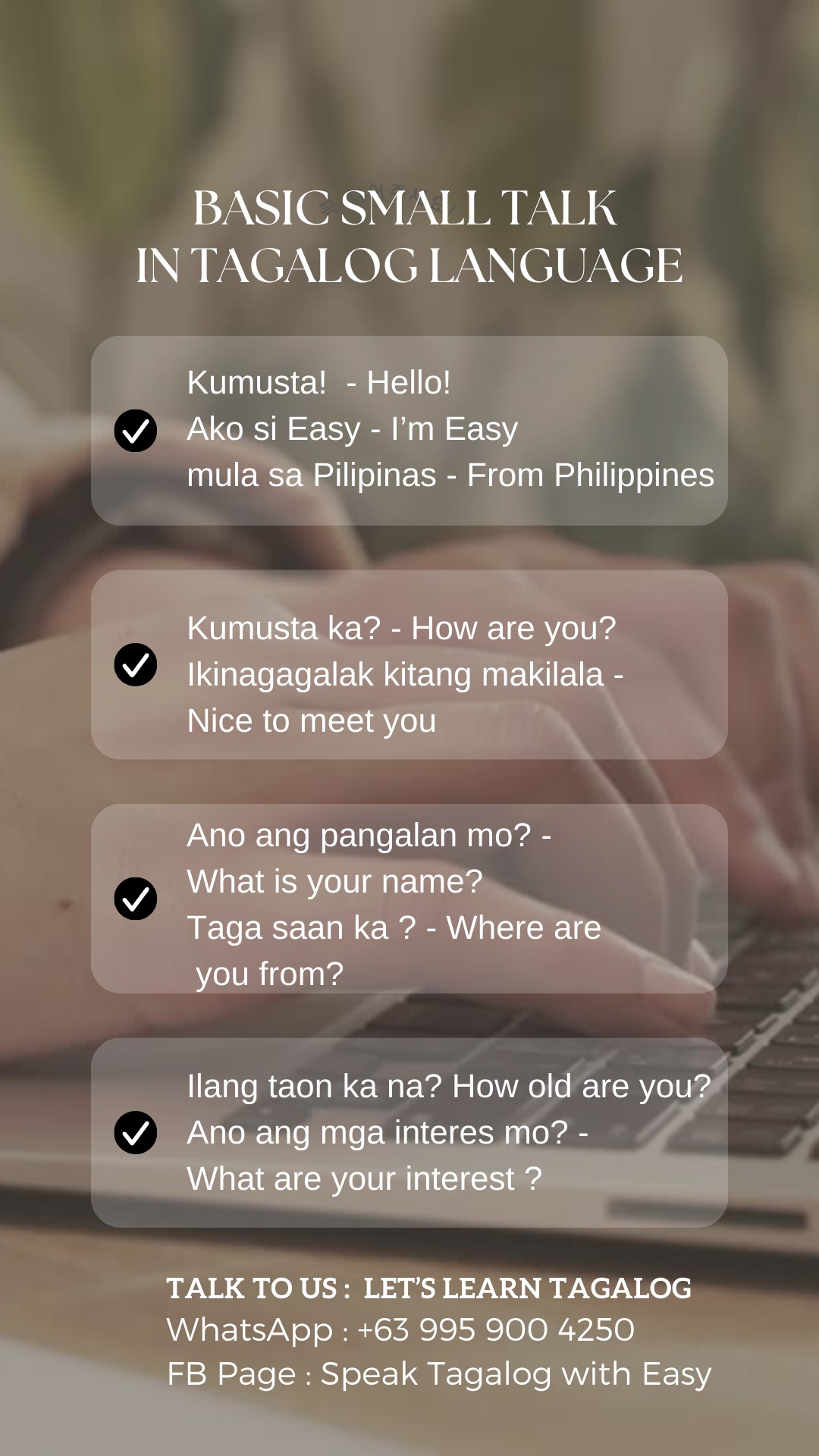 Speak Tagalog with Easy