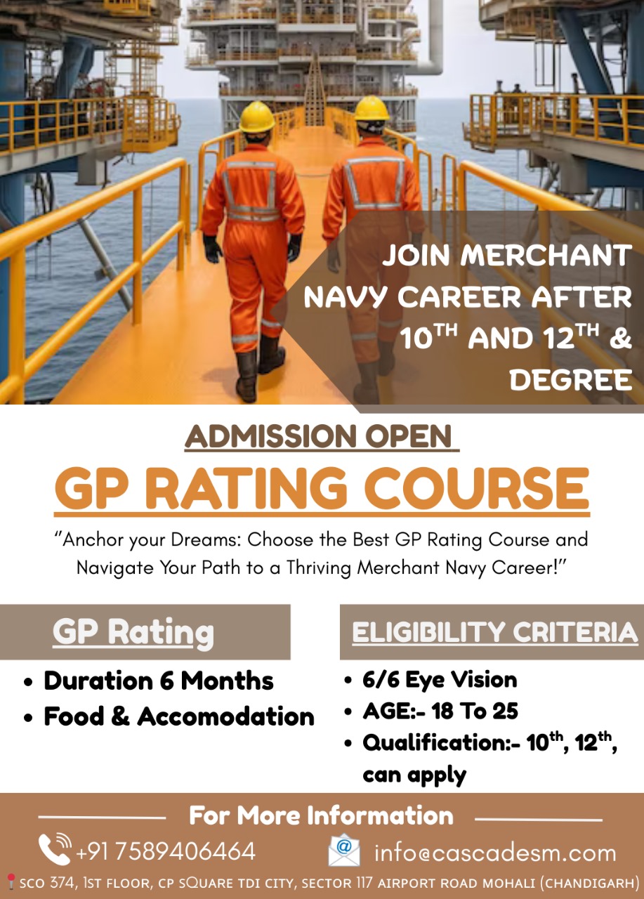 JOIN MERCHANT NAVY CAREER AFTER 10H AND 12TH & DEGREE ADMISSION OPEN GP ...