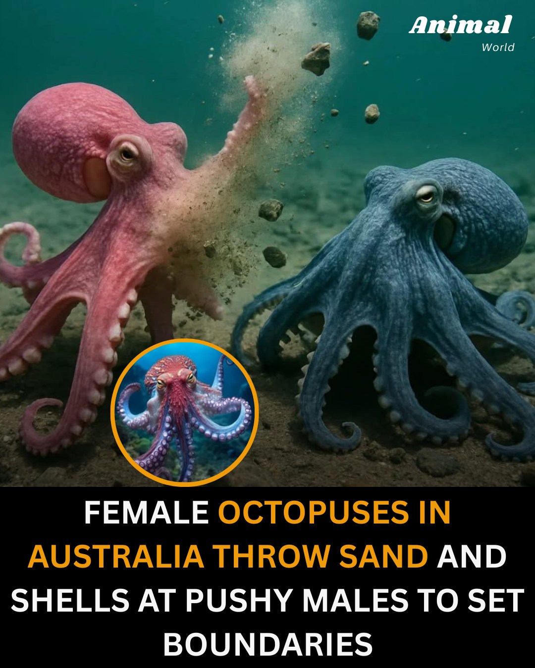 Animal World - Female octopuses are literally throwing... | Facebook