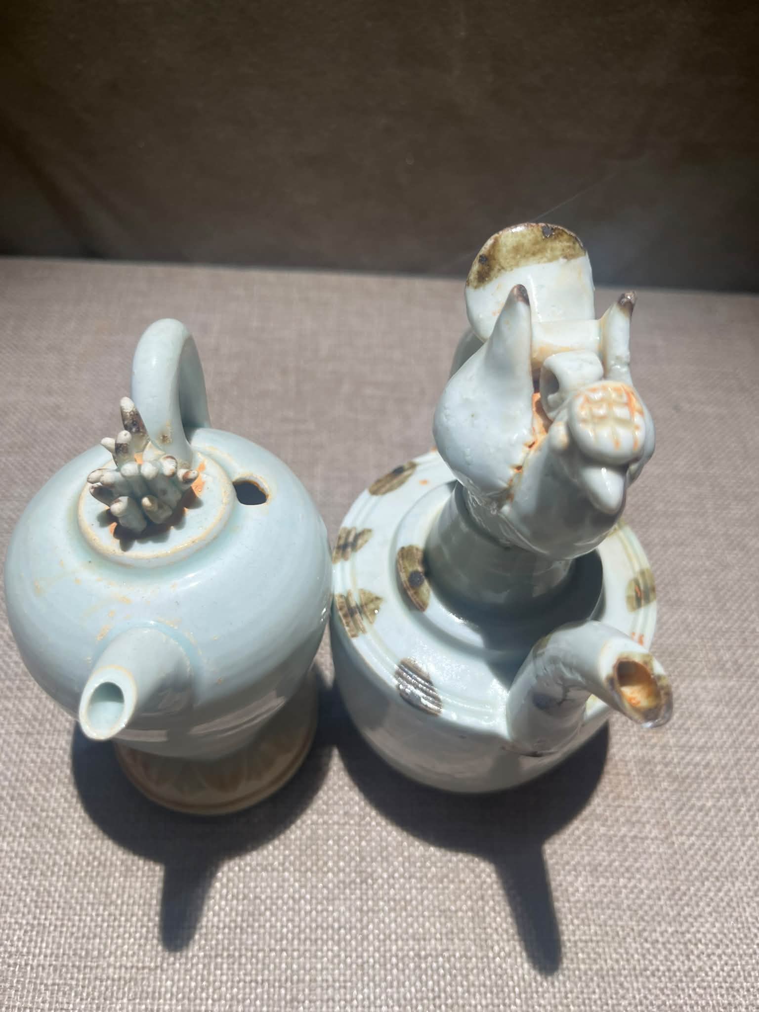 中国宋時代　影青急須型水滴　幅約12㎝　東Y7-0715⭐︎2F タエサ 宋代影青点彩砚滴水注
