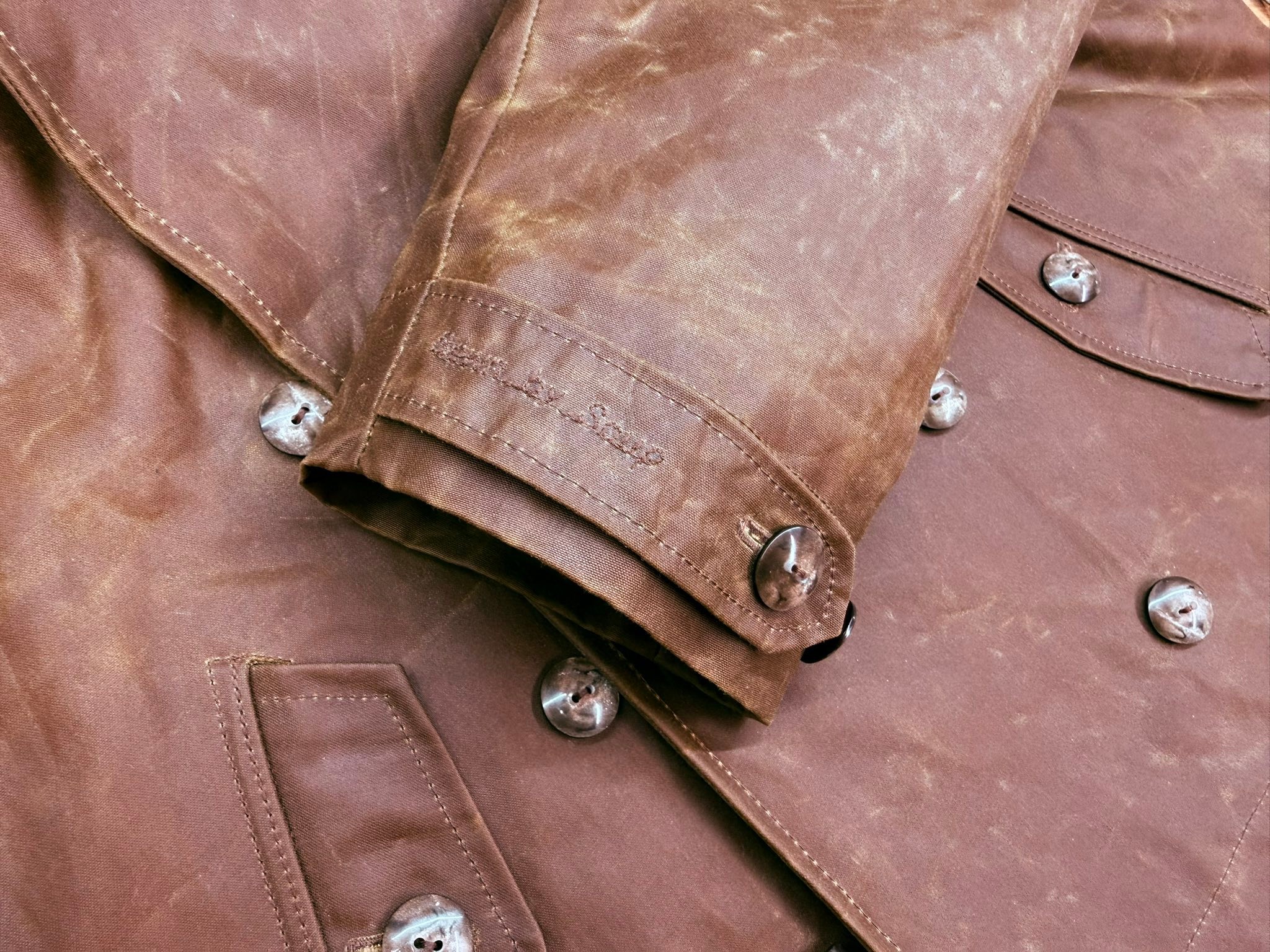 Another Merchant & Mills oilskin jacket make completed but this 